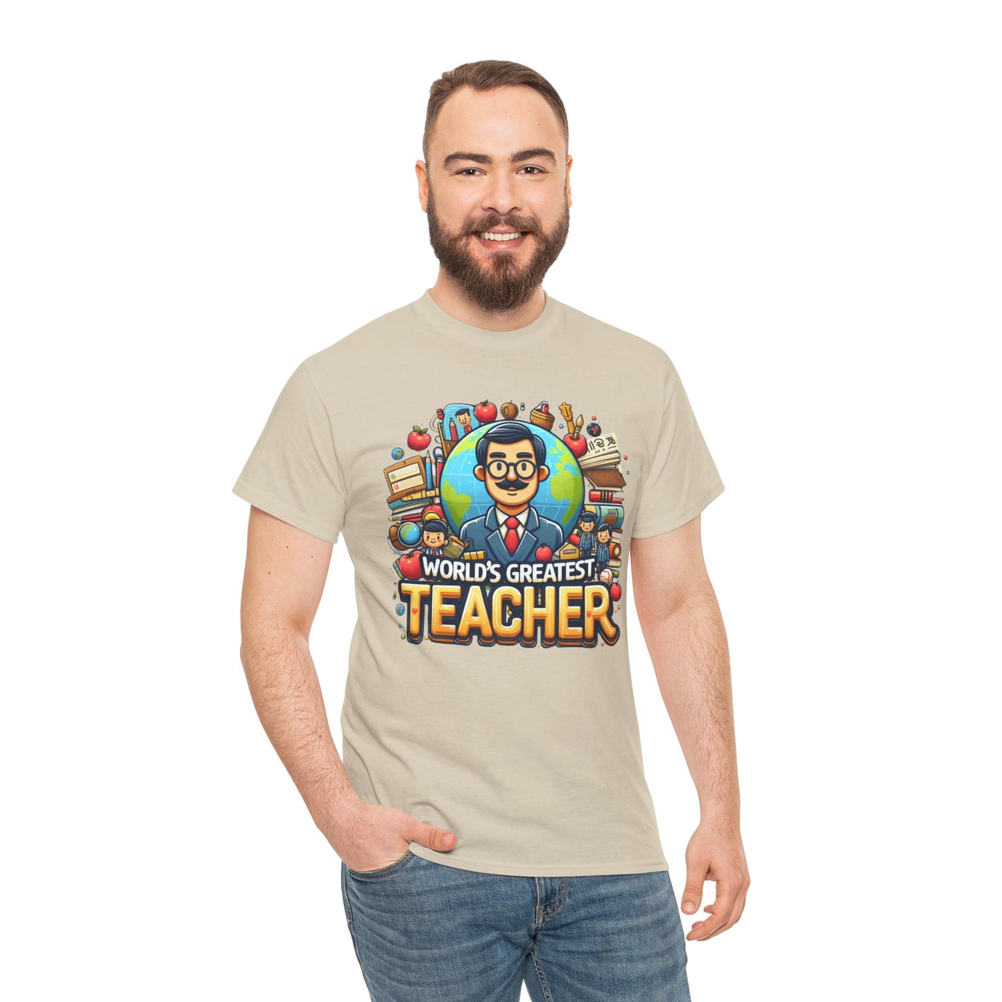 World's Greatest Teacher - Unisex Heavy Cotton Tee (G1)