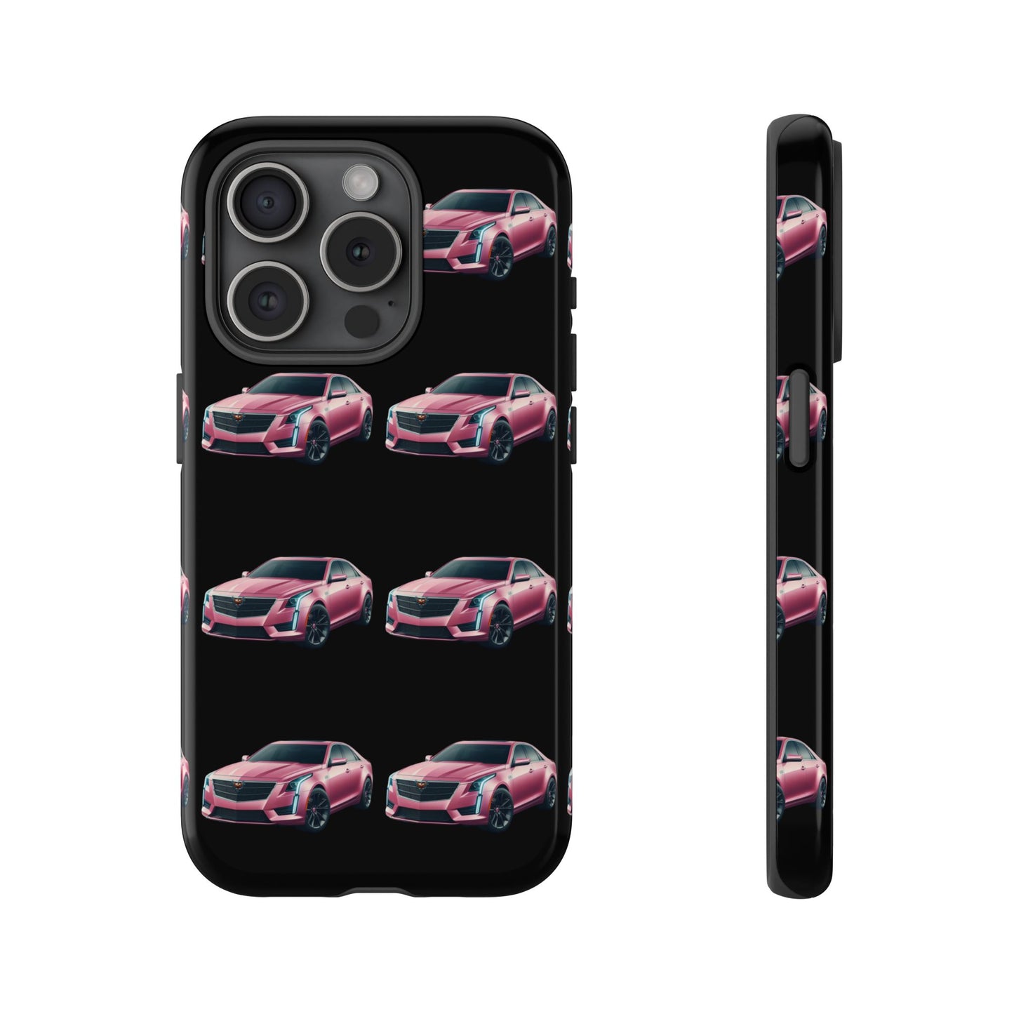 Pink Caddy On Black Phone Case