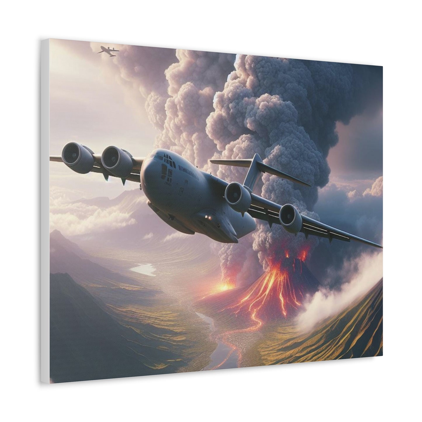 Airlift Aircraft Getting Out Of The Danger Zone - Wall Art on Stretched Canvas