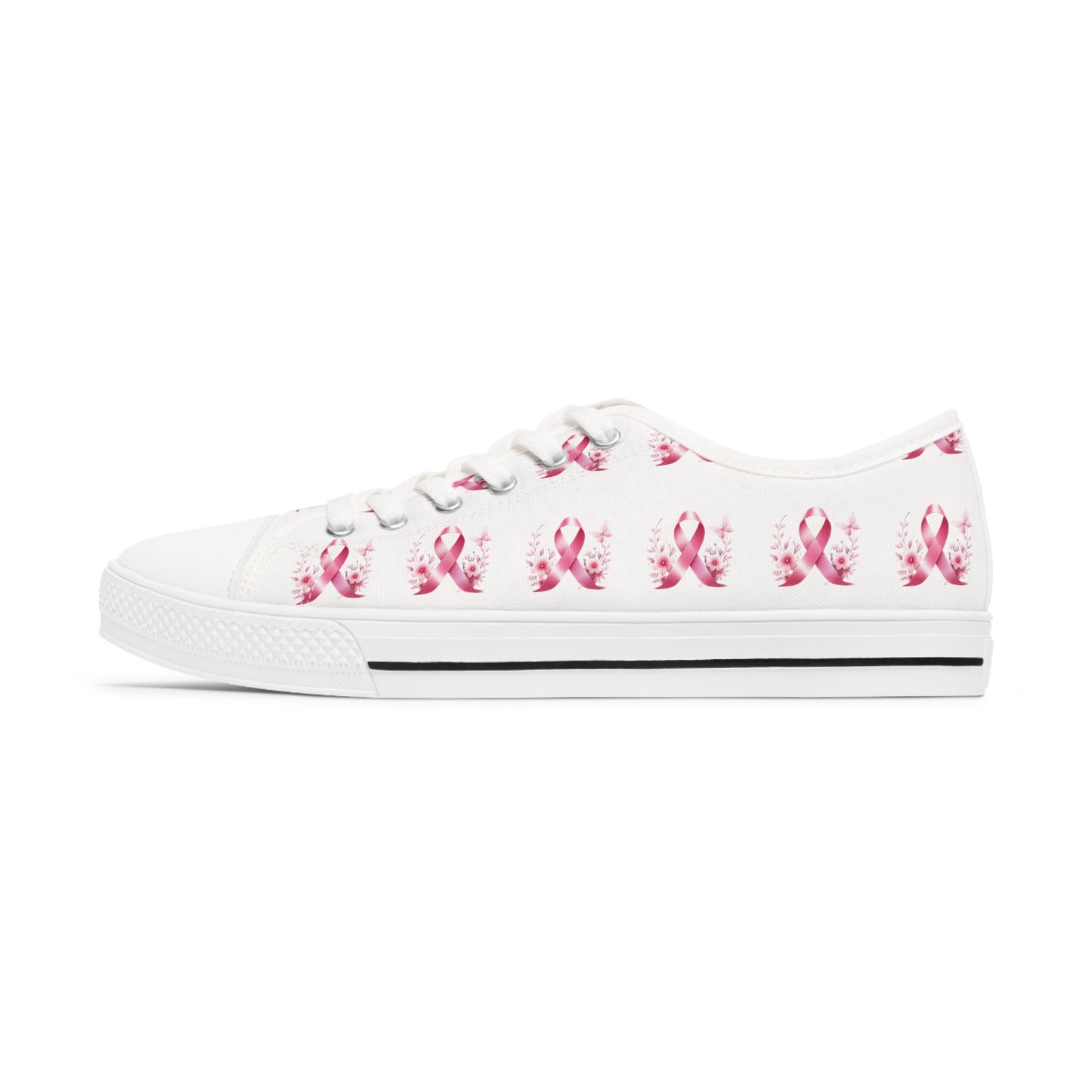 Breast Cancer Awareness Women's Low Top Sneakers