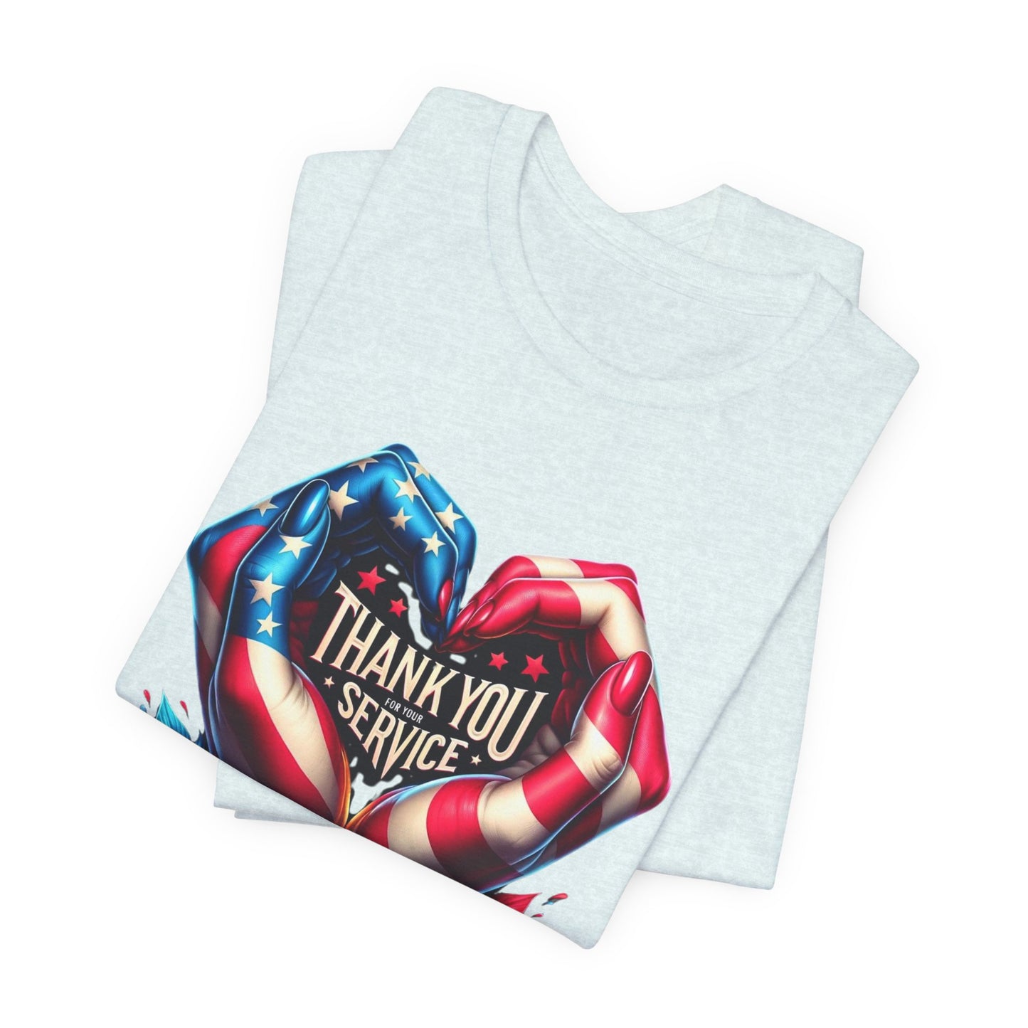 "Thank You For Your Service" - Both Sides Printed - Short Sleeve Tee