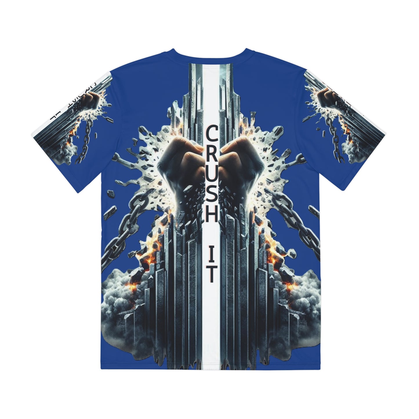 CRUSH IT! -Men's Polyester Tee - Dark Blue