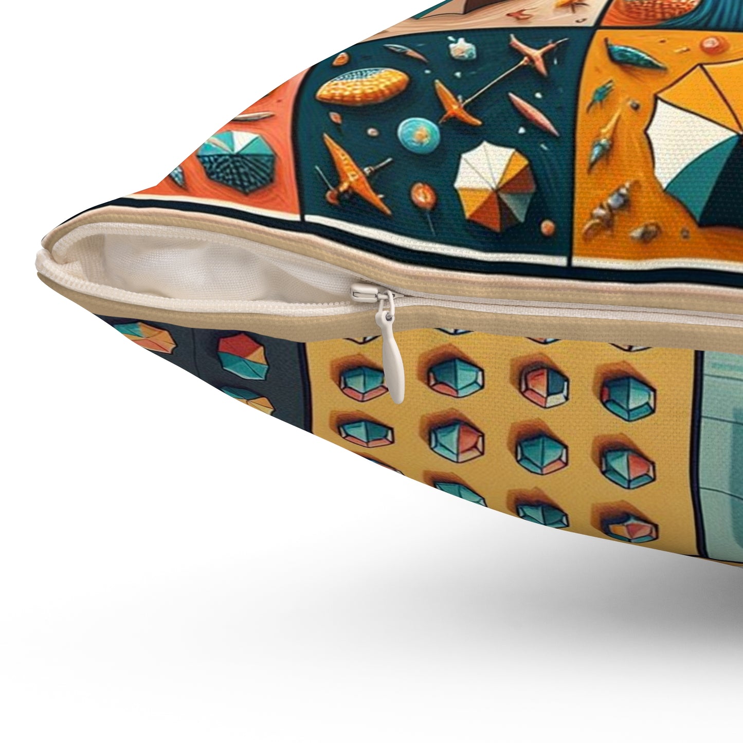 Life's A Beach - 2 Sided Print - Reversible - Spun Polyester Square Pillow