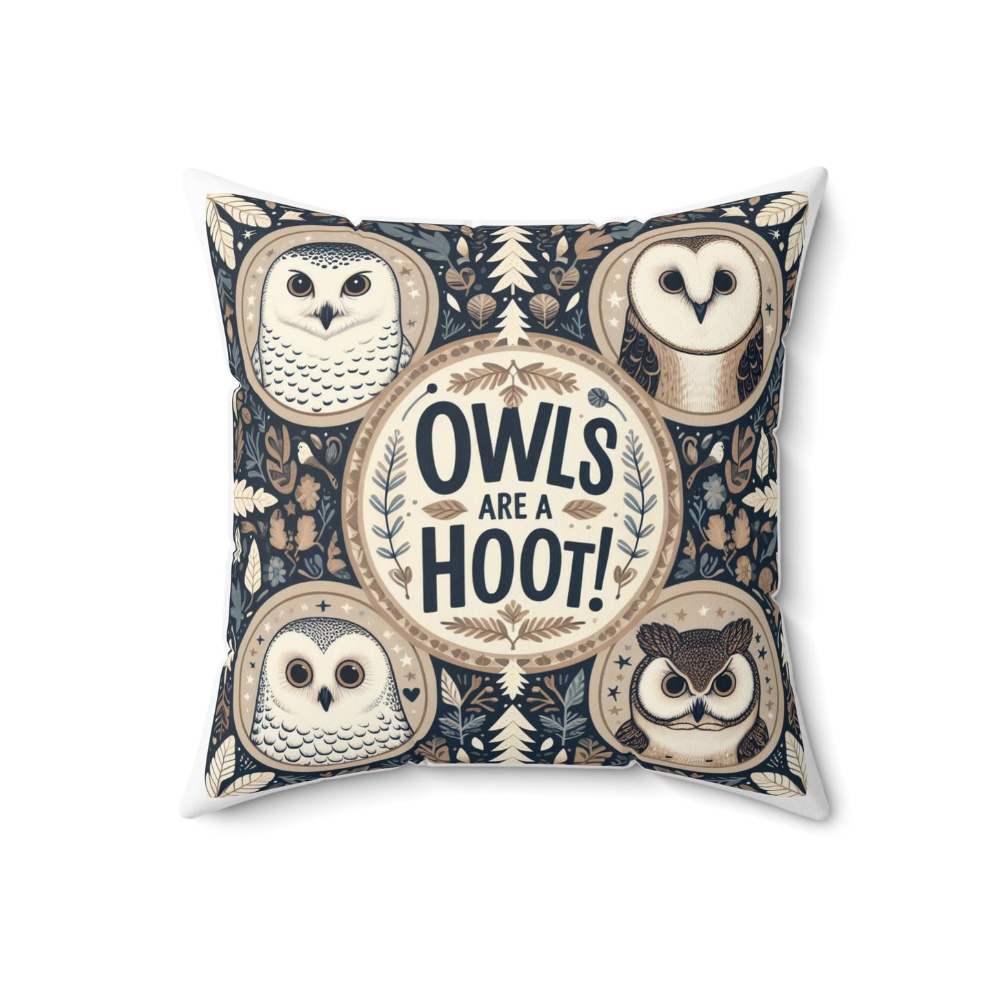 Owls Are A Hoot - Spun Polyester Square Pillow