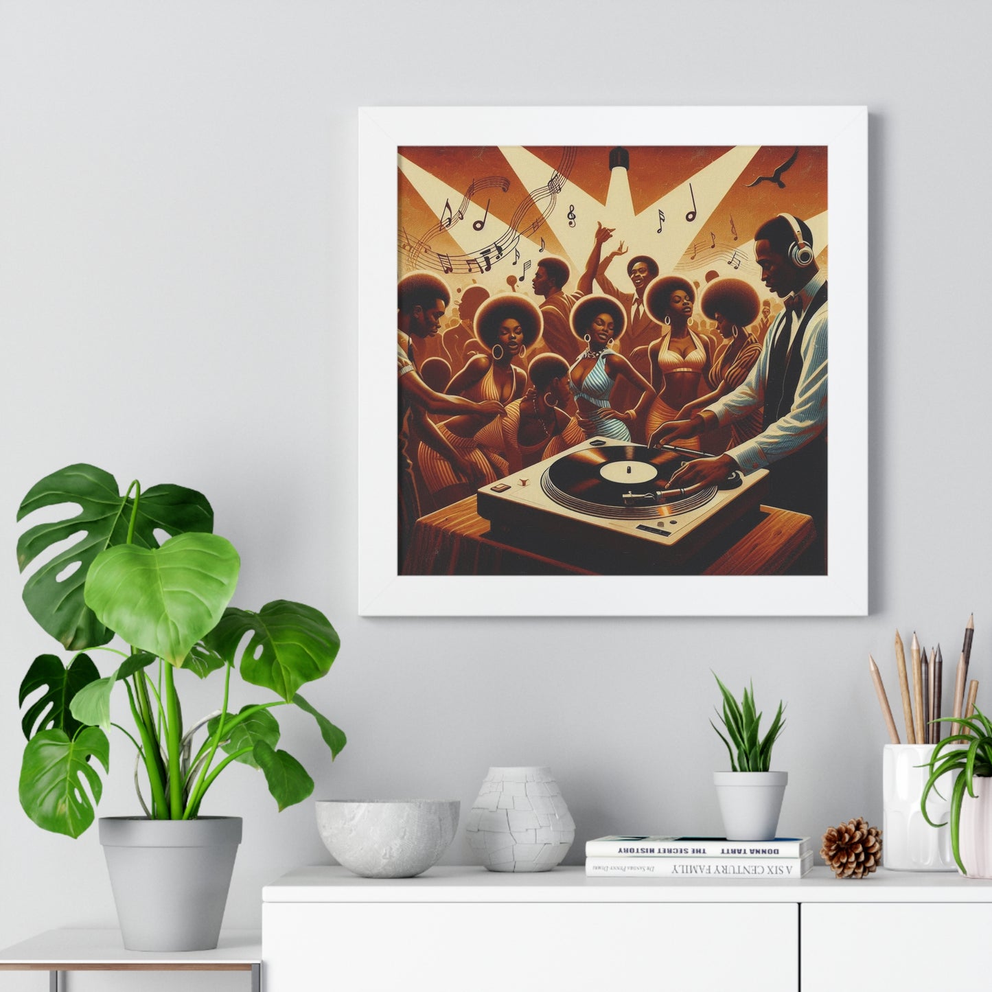 Put The Needle On The Record - Unique Wall Art - Framed Vertical Poster