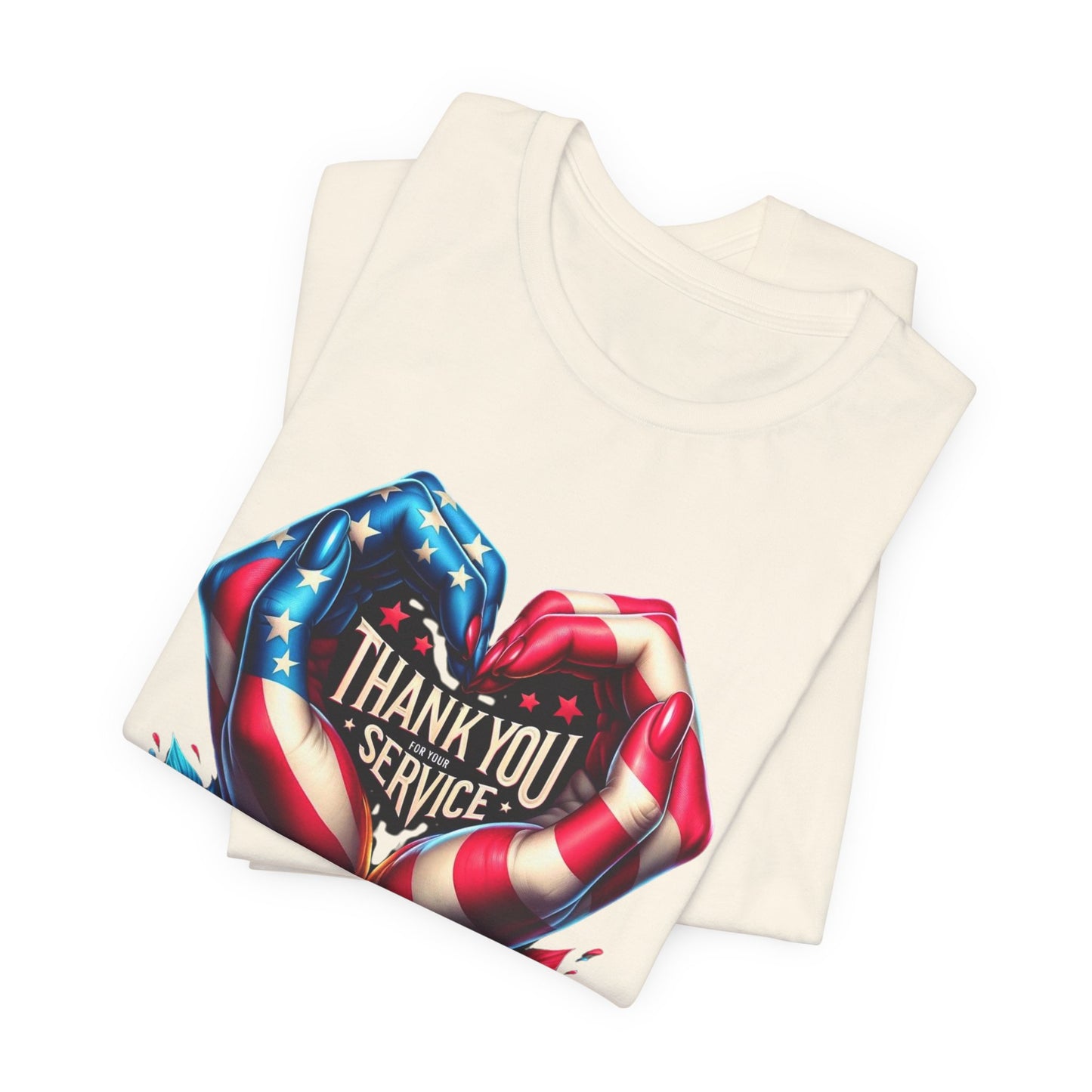 "Thank You For Your Service" - Both Sides Printed - Short Sleeve Tee