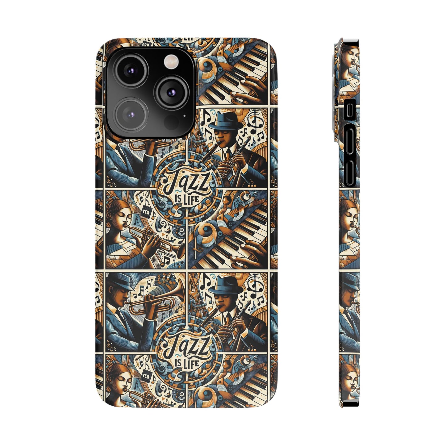 iPhone Slim Phone Cases - Jazz Is Life