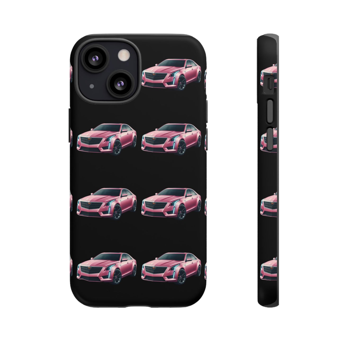 Pink Caddy On Black Phone Case