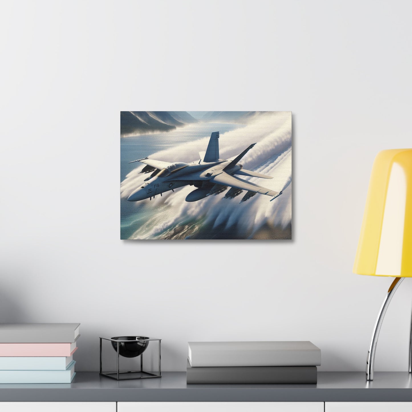 Low and Slow Aircraft Training Flight on Stretched Canvas