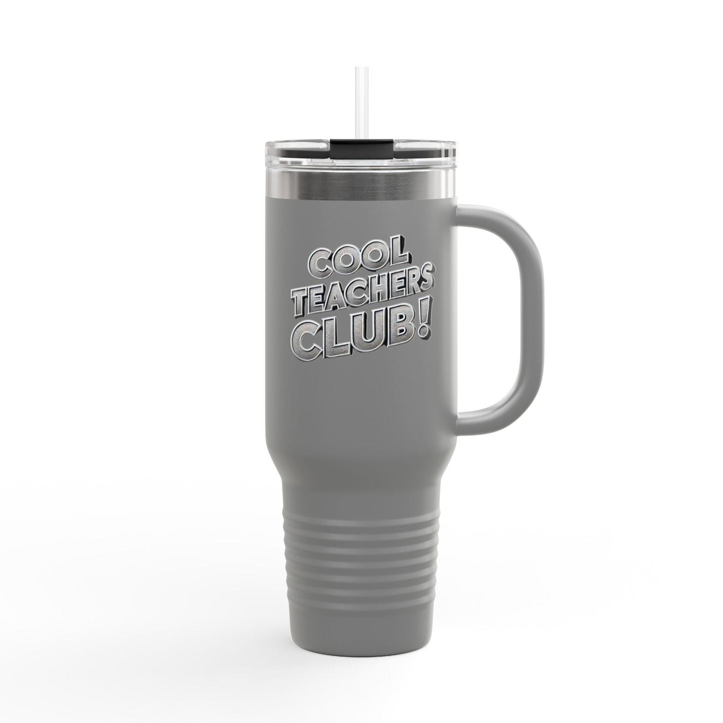 Cool Teacher's Club, Spill-proof, 40oz Stainless Steel Insulated Travel Mug