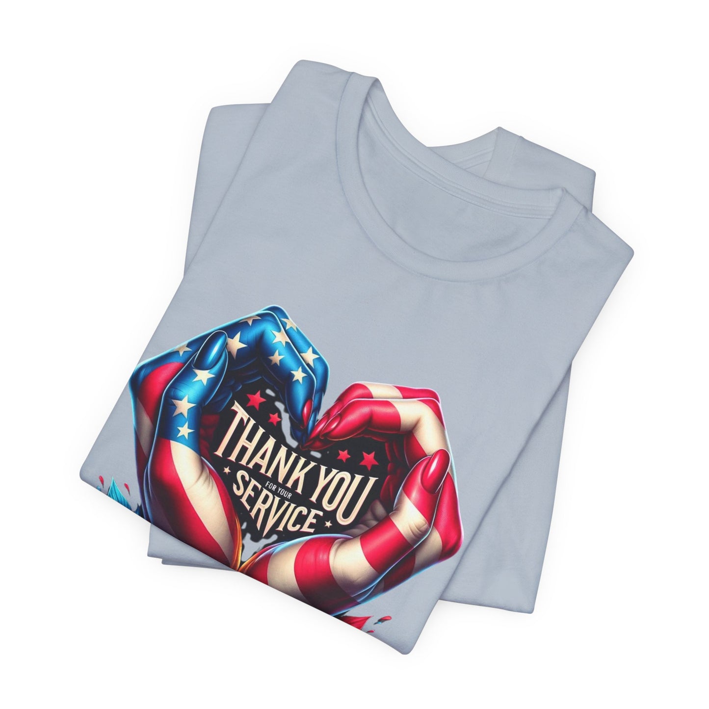 "Thank You For Your Service" - Both Sides Printed - Short Sleeve Tee