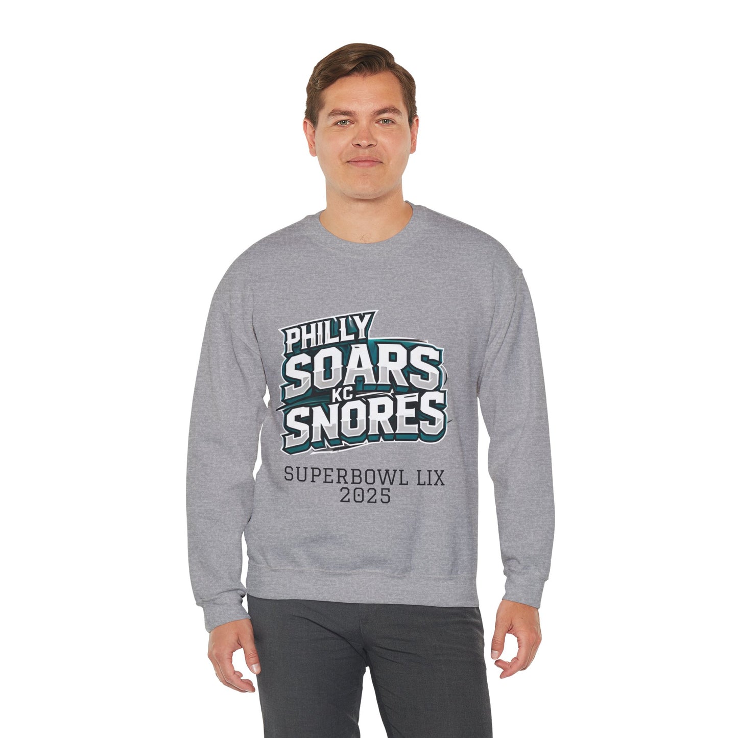 Philly Soars - KC Snores - Black Letters Unisex Heavy Blend™ Crewneck Sweatshirt