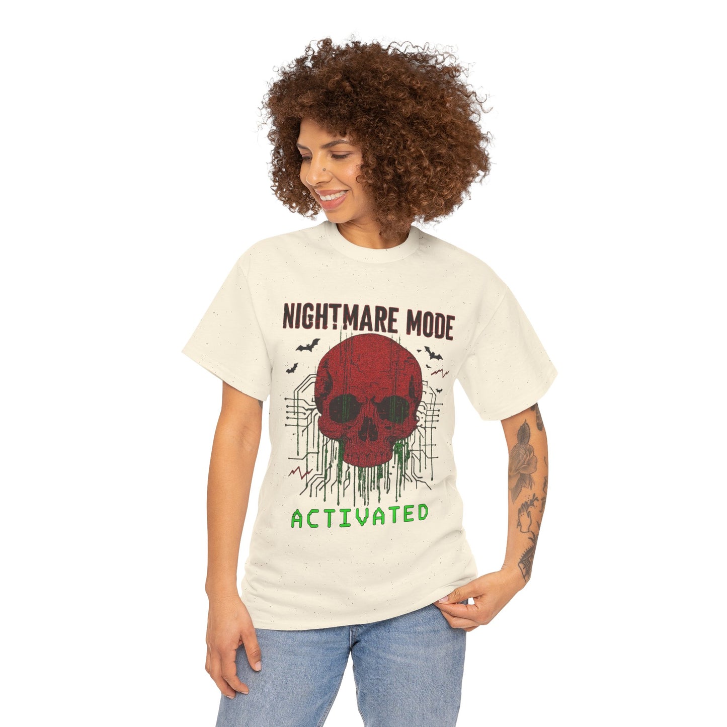 NIGHTMARE MODE ACTIVATED TShirt (Red Skull)