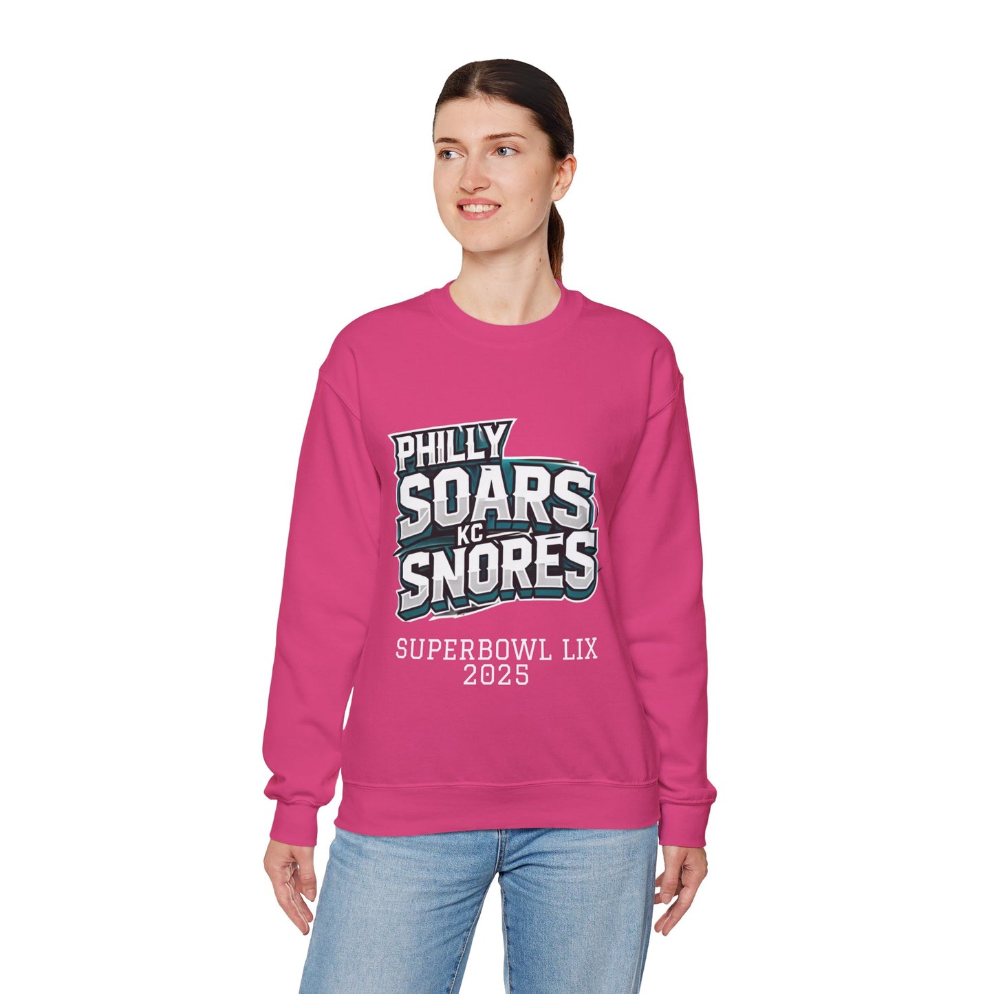Philly Soars - KC Snores -White Letters Unisex Heavy Blend™ Crewneck Sweatshirt