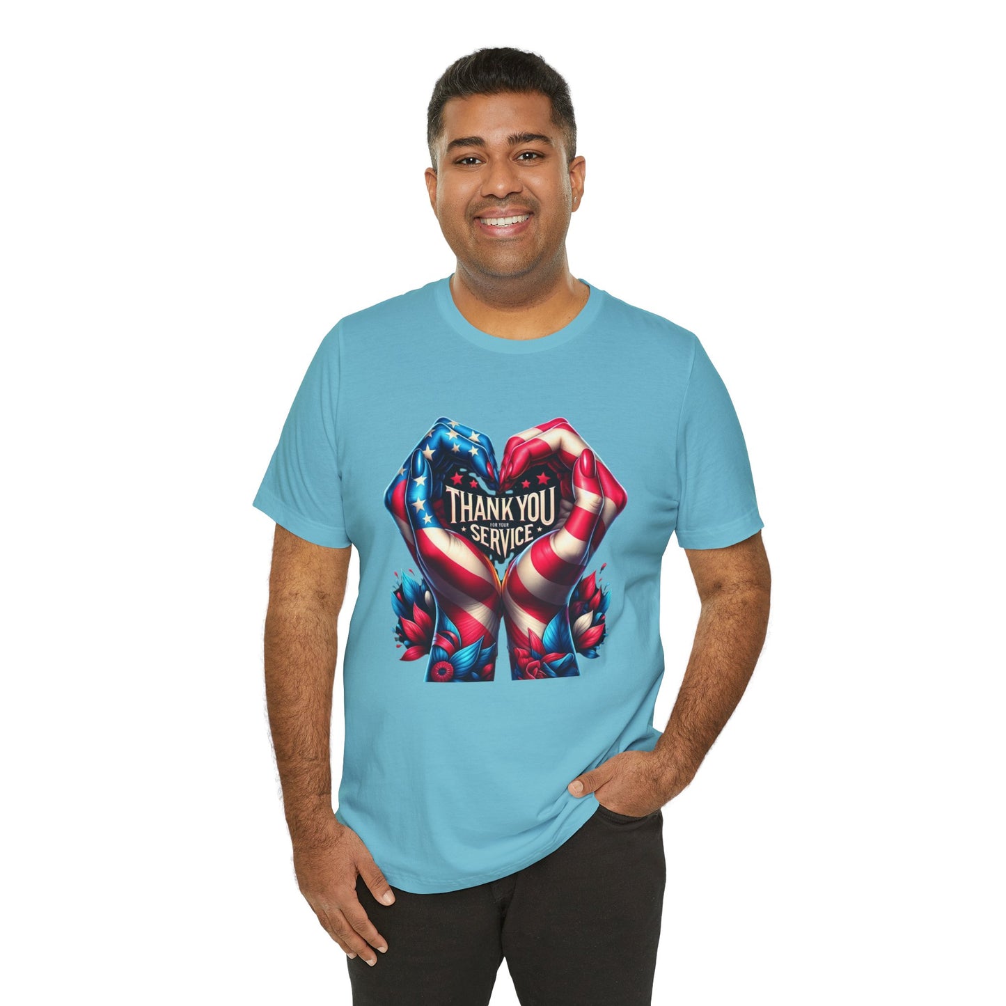 "Thank You For Your Service" - Both Sides Printed - Short Sleeve Tee