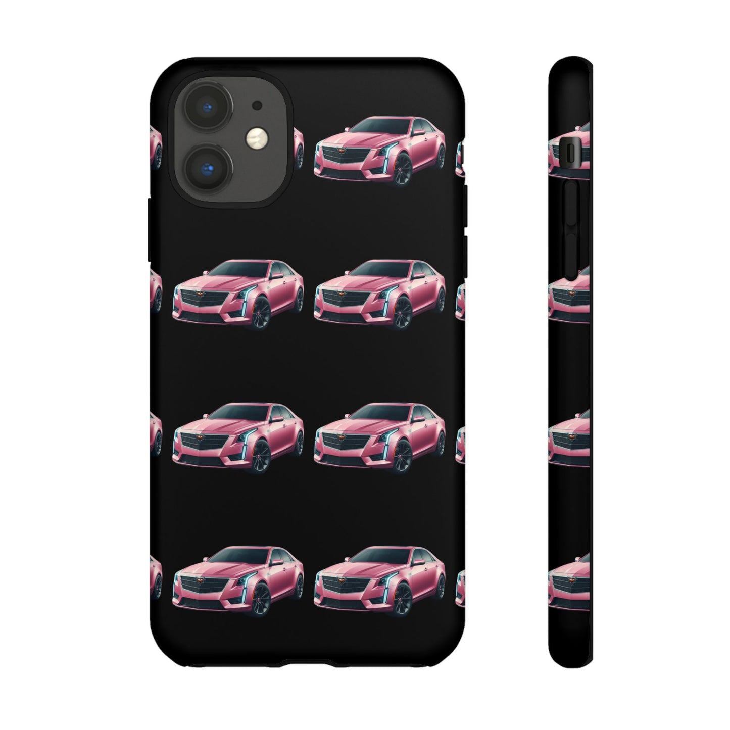 Pink Caddy On Black Phone Case