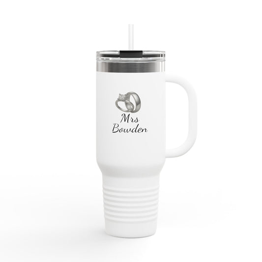 Nuptials Insulated Travel Mug, 40oz (Personalization Available)