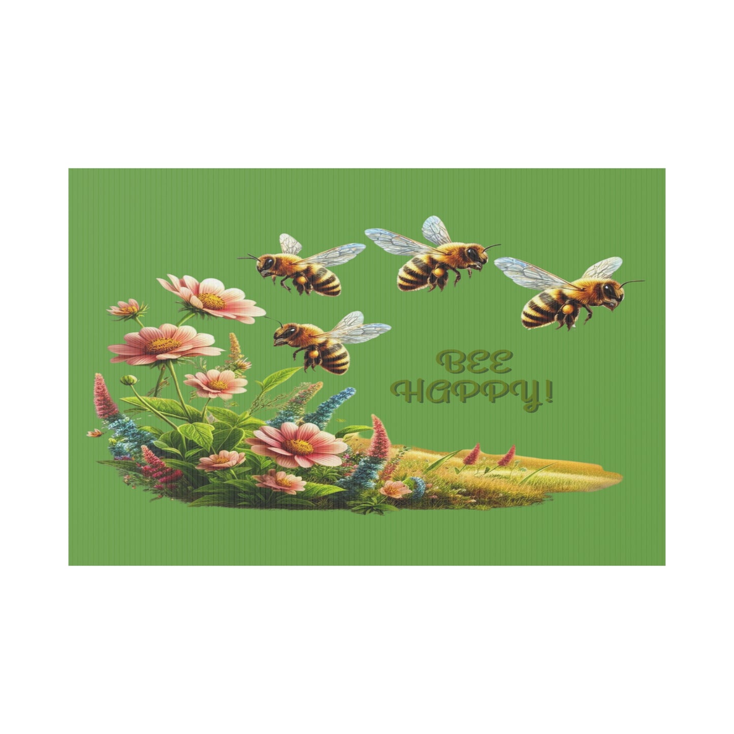 Bee Happy - Plastic Garden Sign