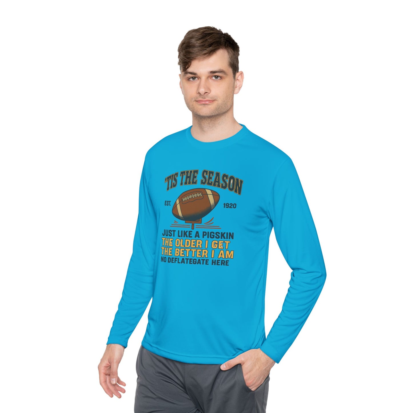 'TIS THE SEASON, Festive Long Sleeve Tee for Football Lovers, Perfect Gift for Sports Dads