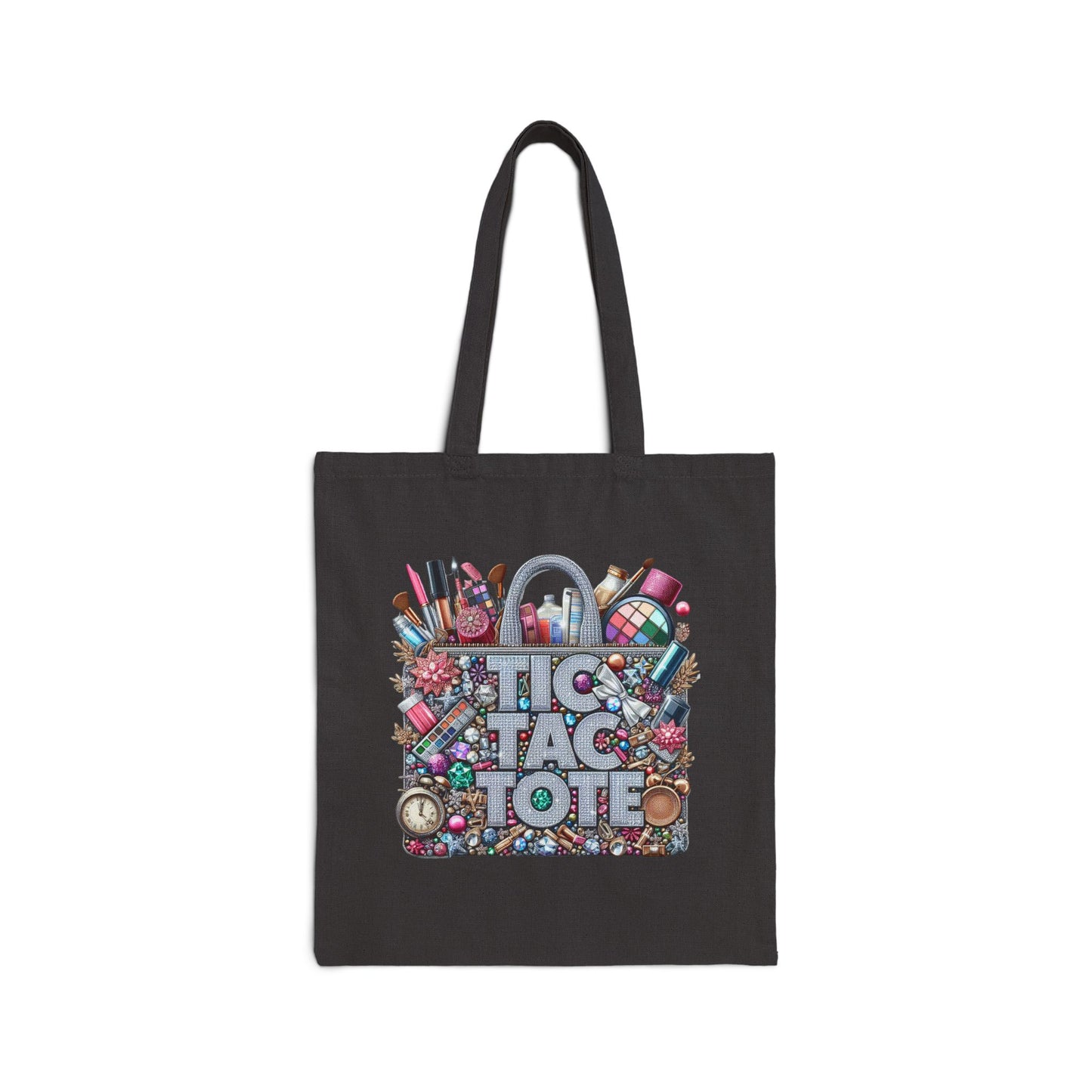 Tic Tac Tote - Cotton Canvas Tote Bag