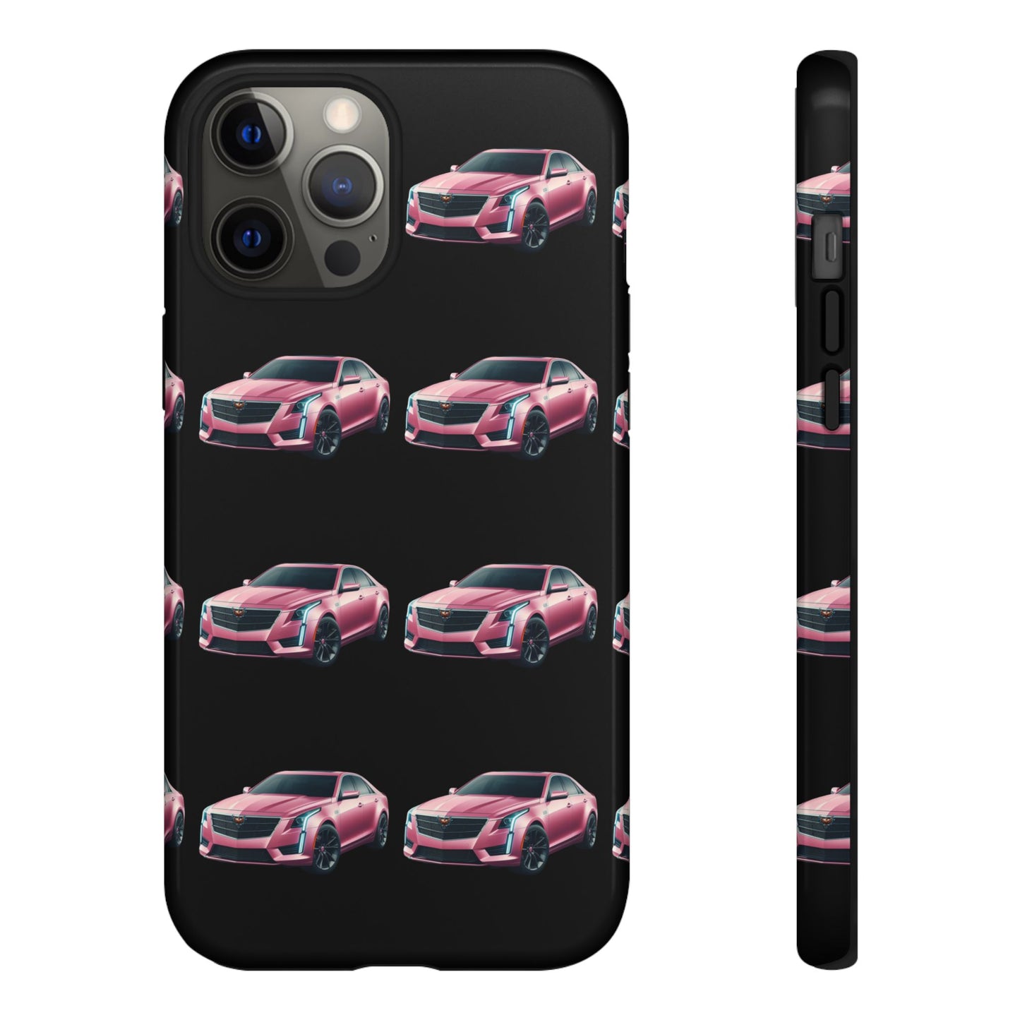 Pink Caddy On Black Phone Case