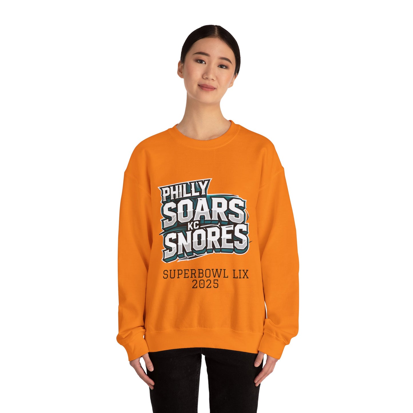 Philly Soars - KC Snores - Black Letters Unisex Heavy Blend™ Crewneck Sweatshirt