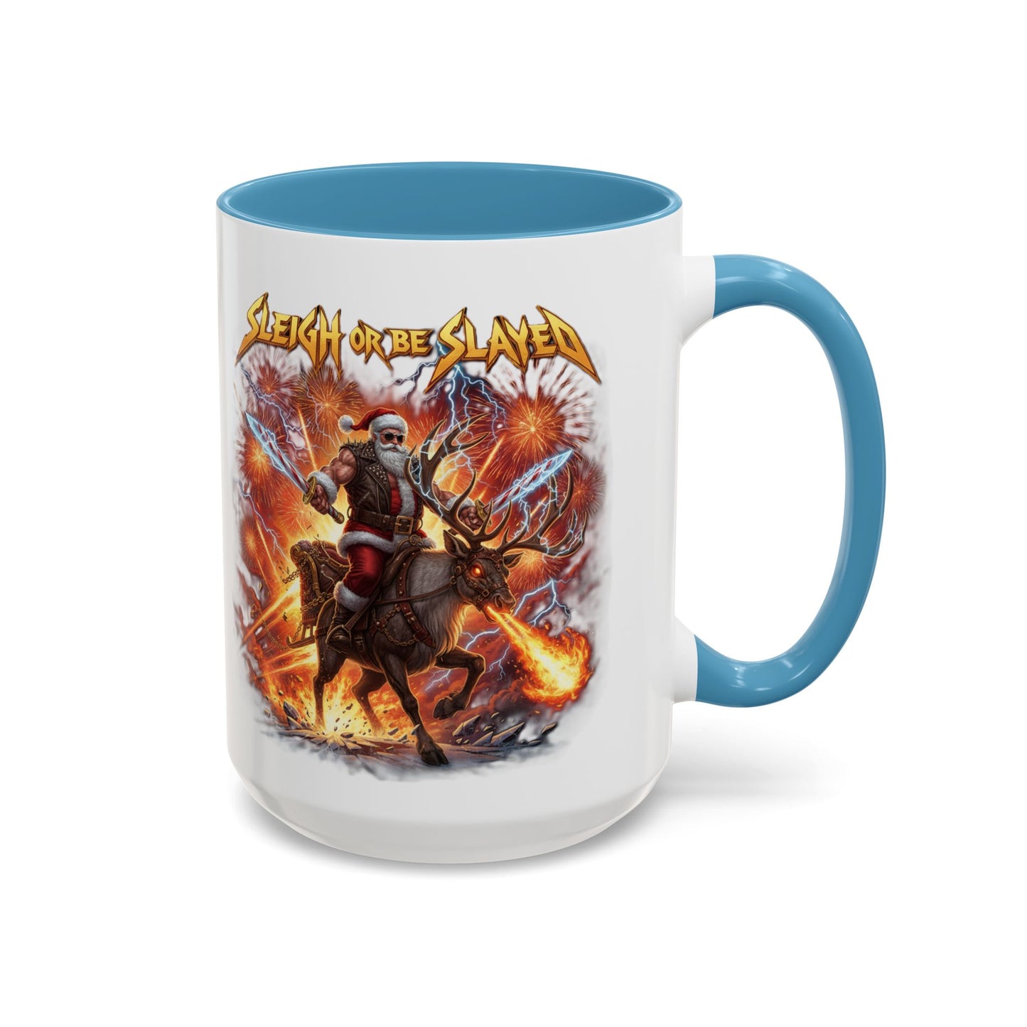 "Sleigh or Be Slayed" Mug | Ceramic Coffee Cup | Holiday Mug