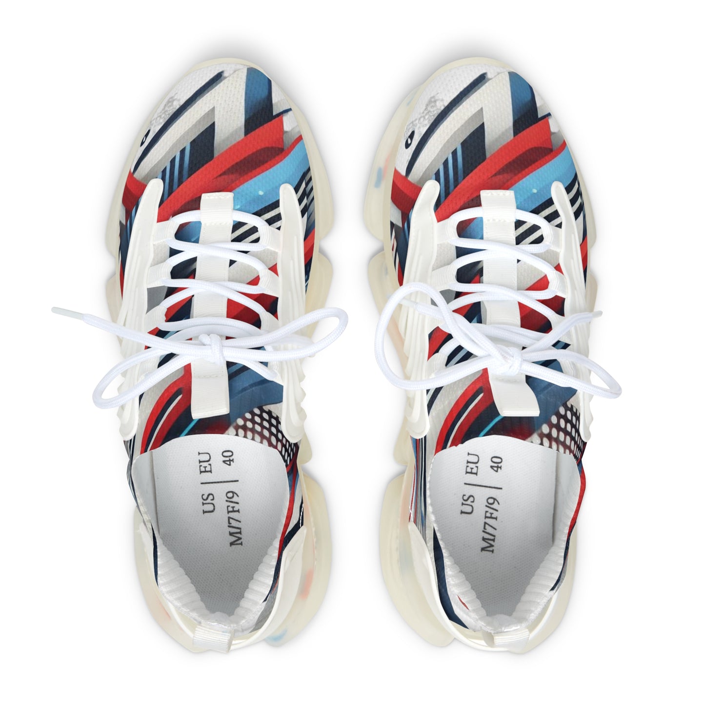 ColorBlast in Red, White, and Blue Women's Mesh Sneakers