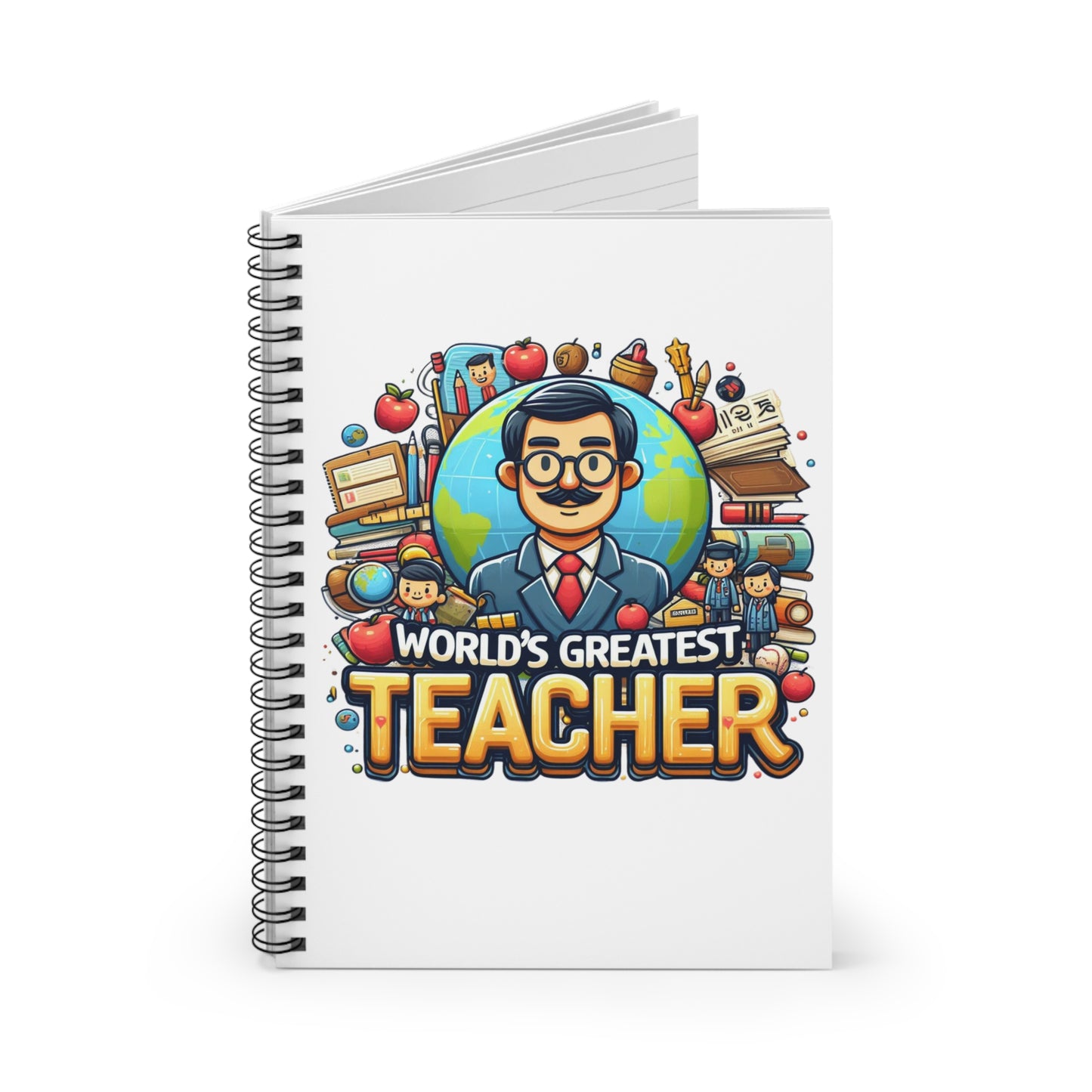 World's Best Teacher - Spiral Notebook - Ruled Line (G1)