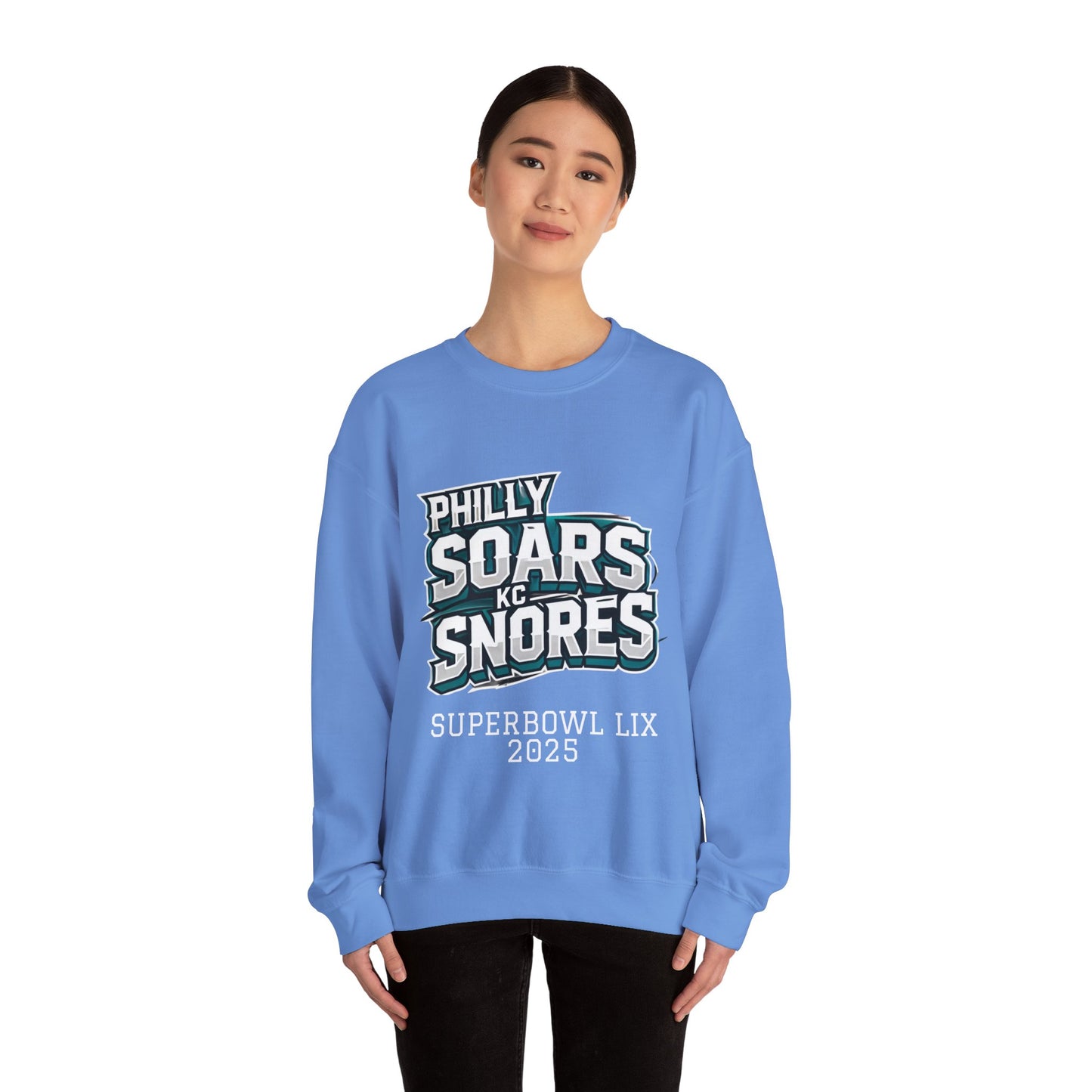 Philly Soars - KC Snores -White Letters Unisex Heavy Blend™ Crewneck Sweatshirt