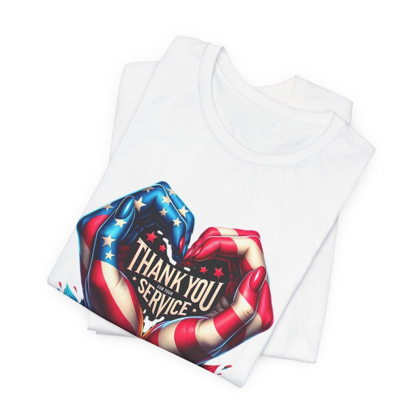 "Thank You For Your Service" - Both Sides Printed - Short Sleeve Tee