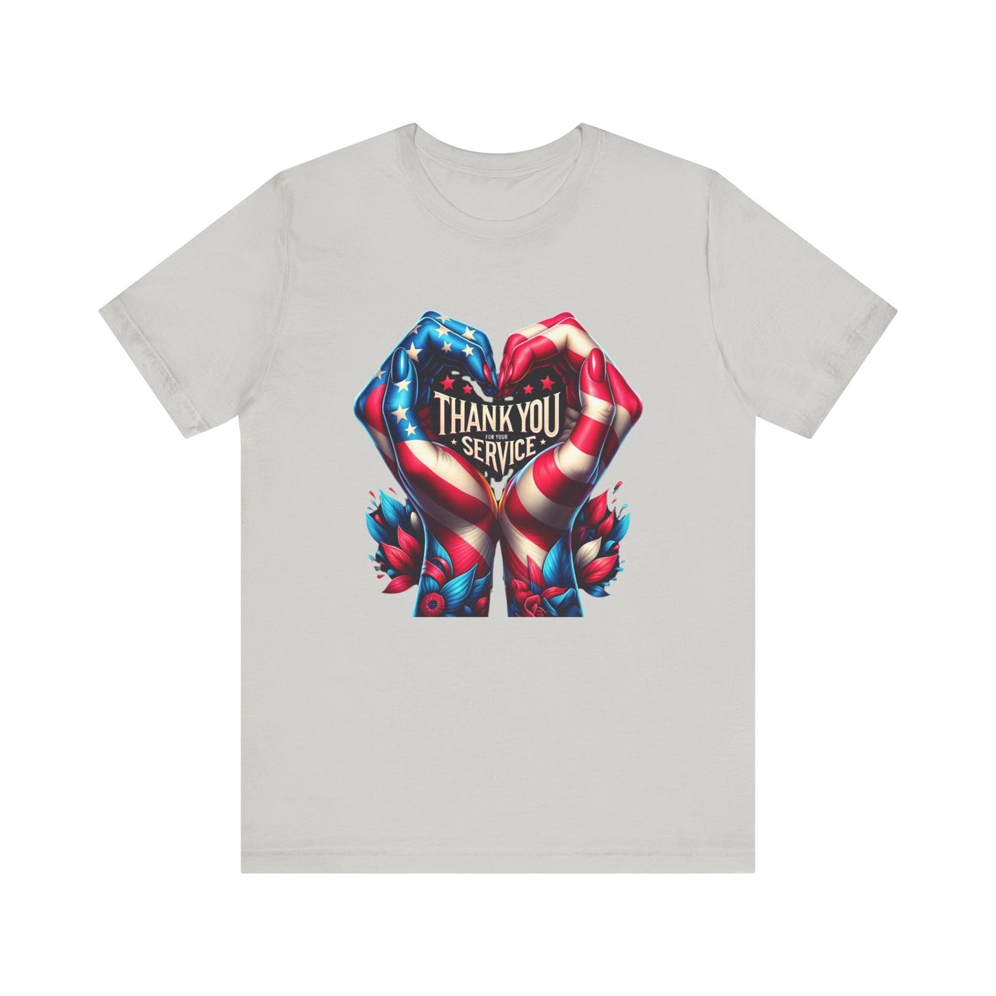 "Thank You For Your Service" - Both Sides Printed - Short Sleeve Tee