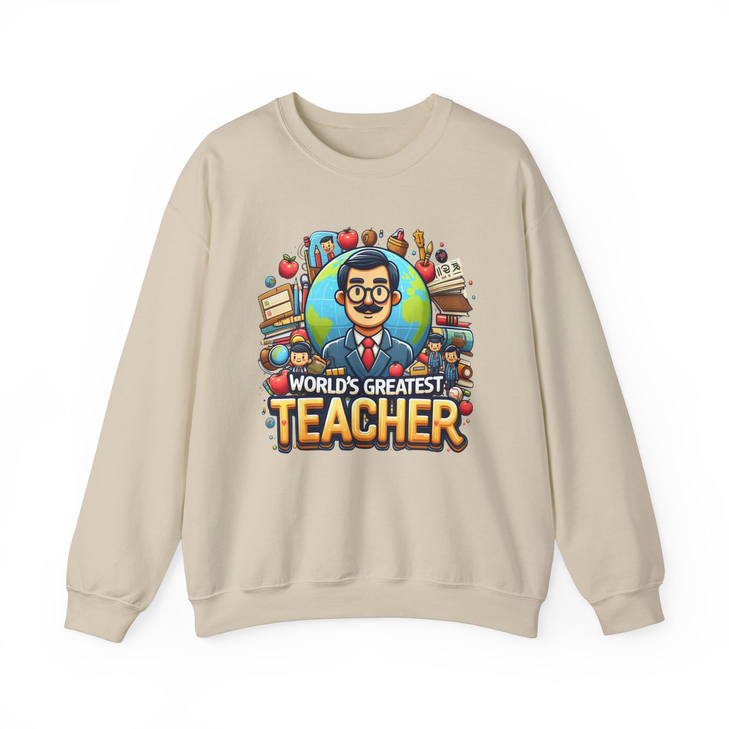 World's Greatest Teacher - Unisex Heavy Blend™ Crewneck Sweatshirt (G1)