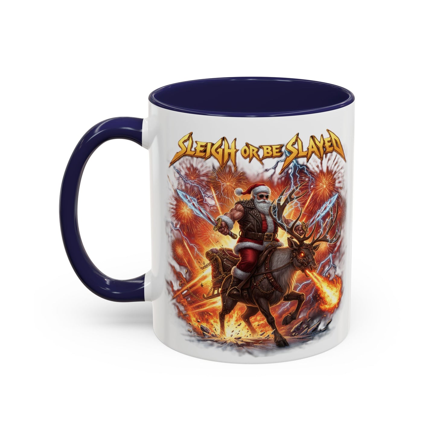 "Sleigh or Be Slayed" Mug | Ceramic Coffee Cup | Holiday Mug