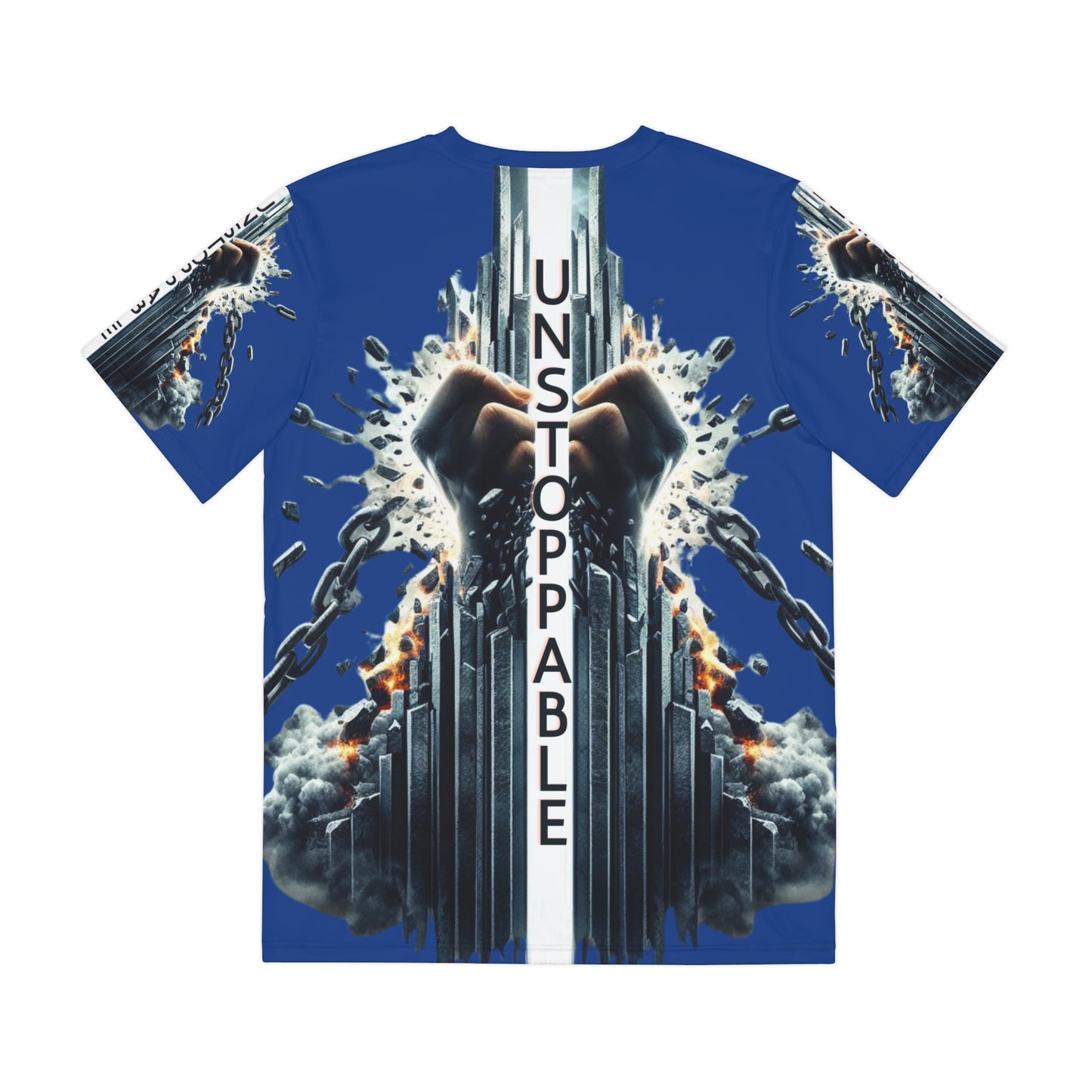 UNSTOPPABLE -Men's Polyester Tee - Dark Blue