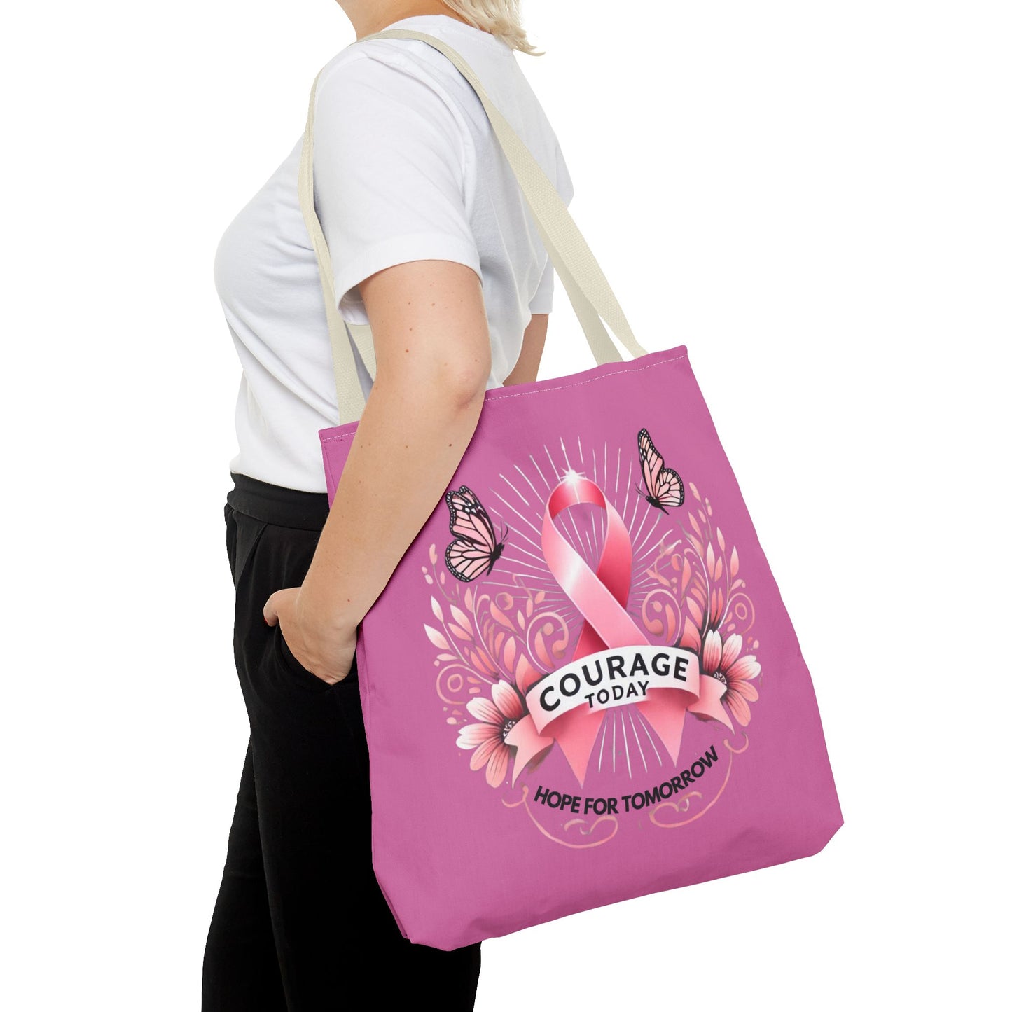Courage Today... Breast Cancer Awareness Tote Bag