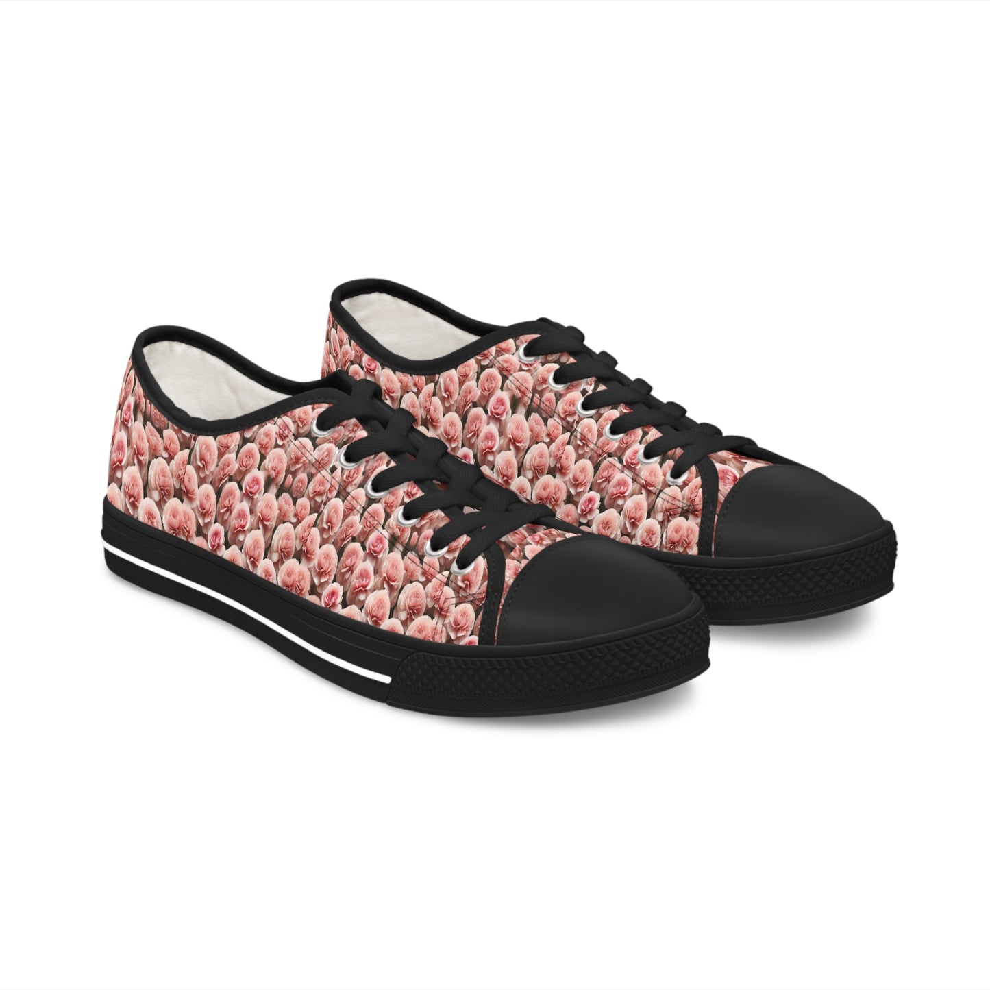 Pink Carnations - Women's Low Top Sneakers