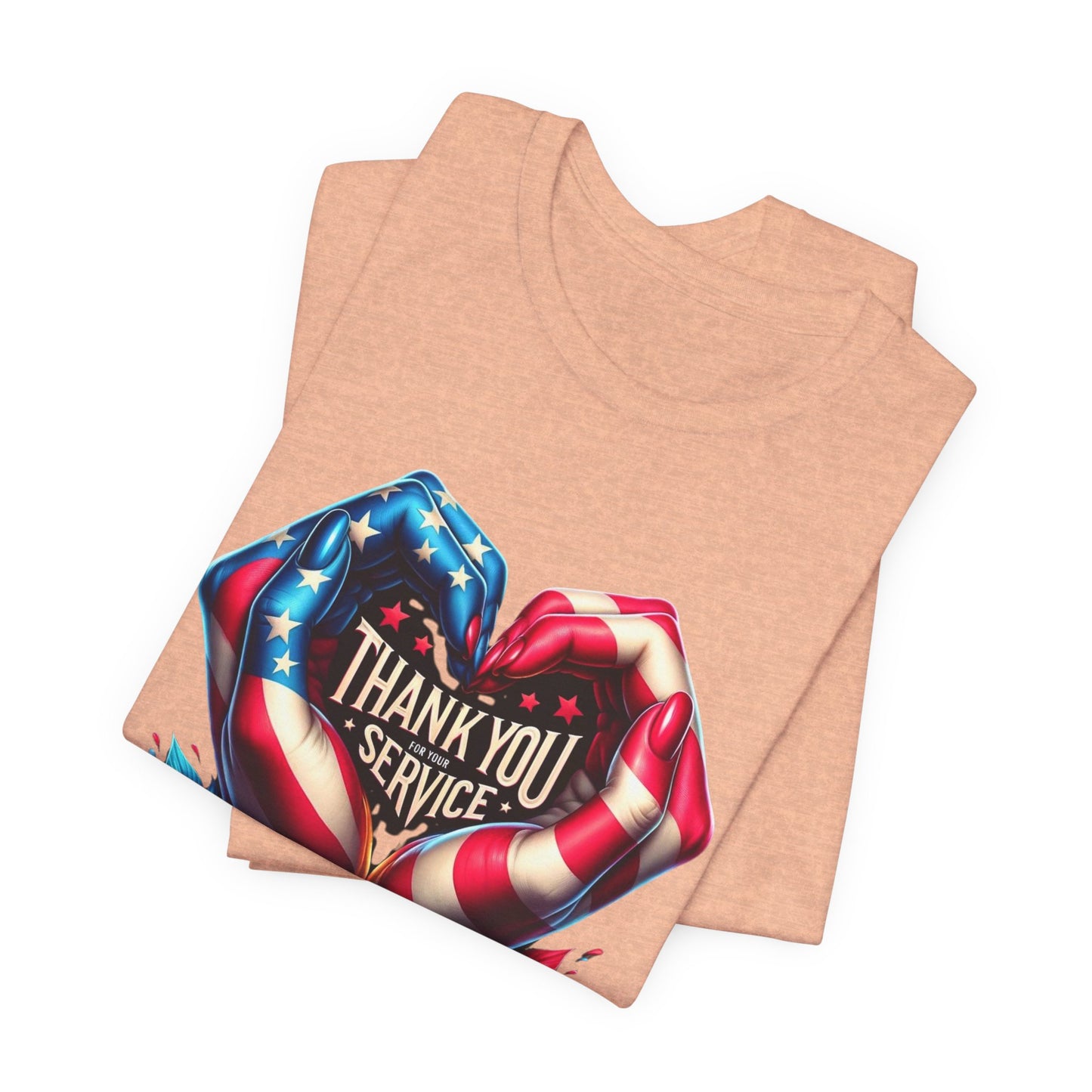 "Thank You For Your Service" - Both Sides Printed - Short Sleeve Tee