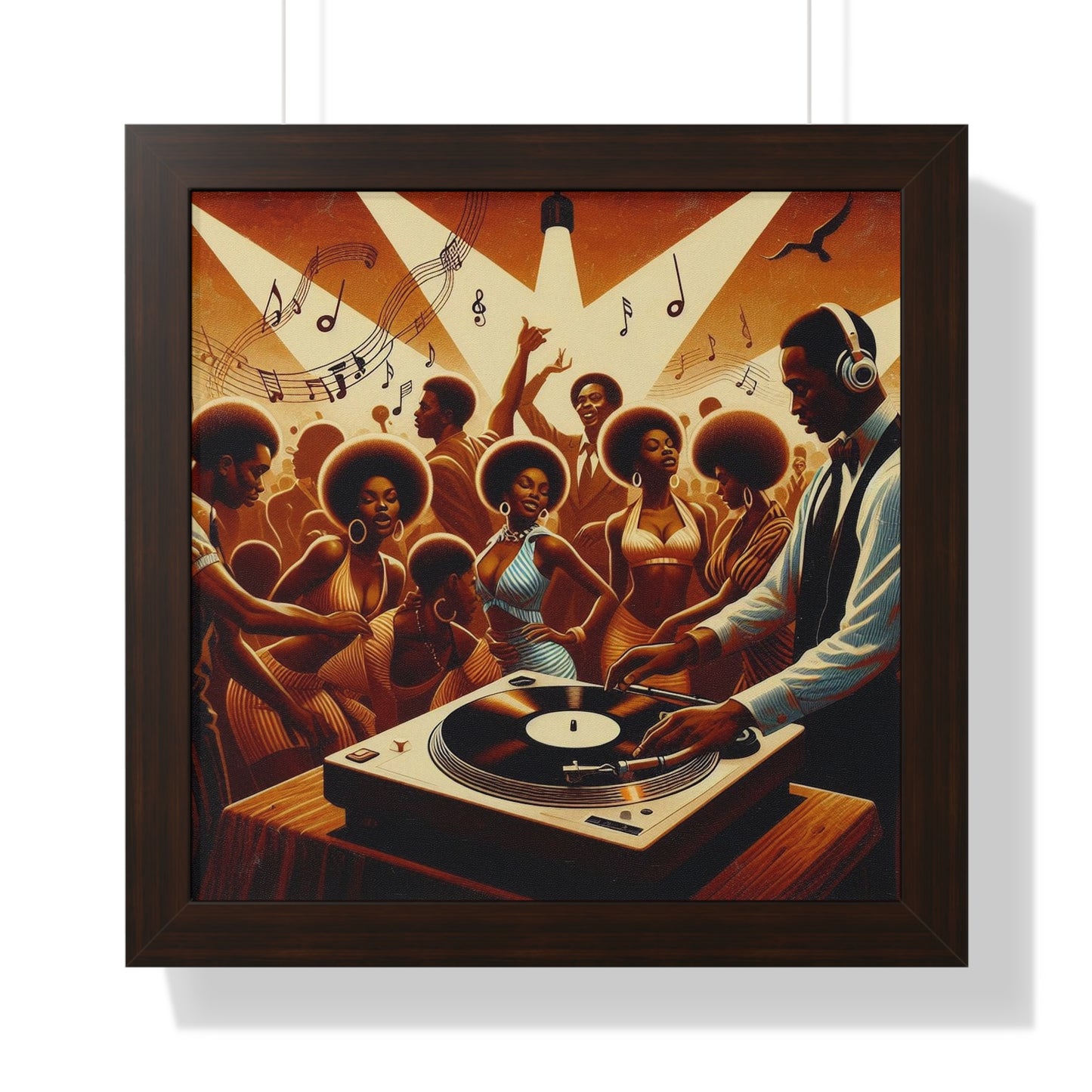 Put The Needle On The Record - Unique Wall Art - Framed Vertical Poster