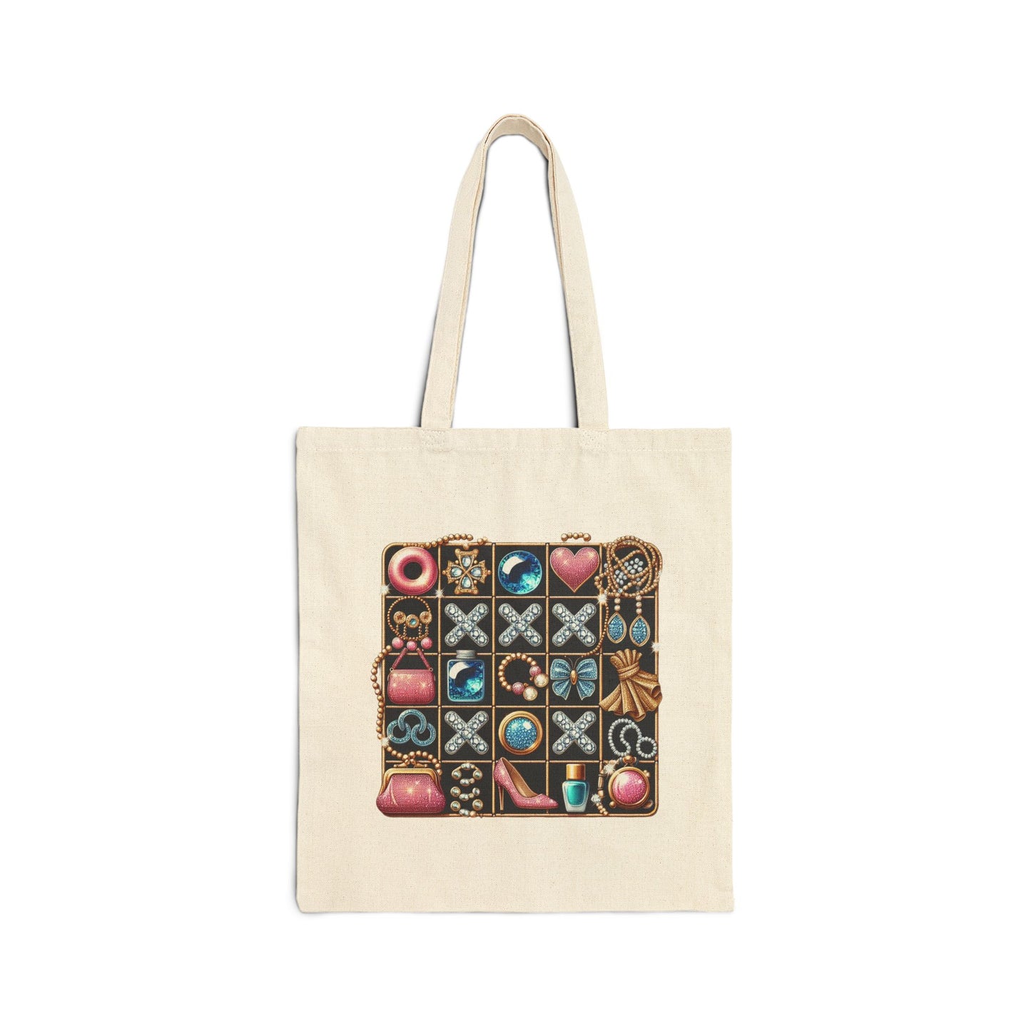 Tic Tac Tote Cotton Canvas Tote Bag