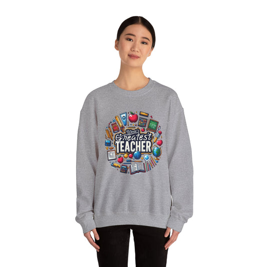 World's Greatest Teacher - Unisex Heavy Blend™ Crewneck Sweatshirt (G2)