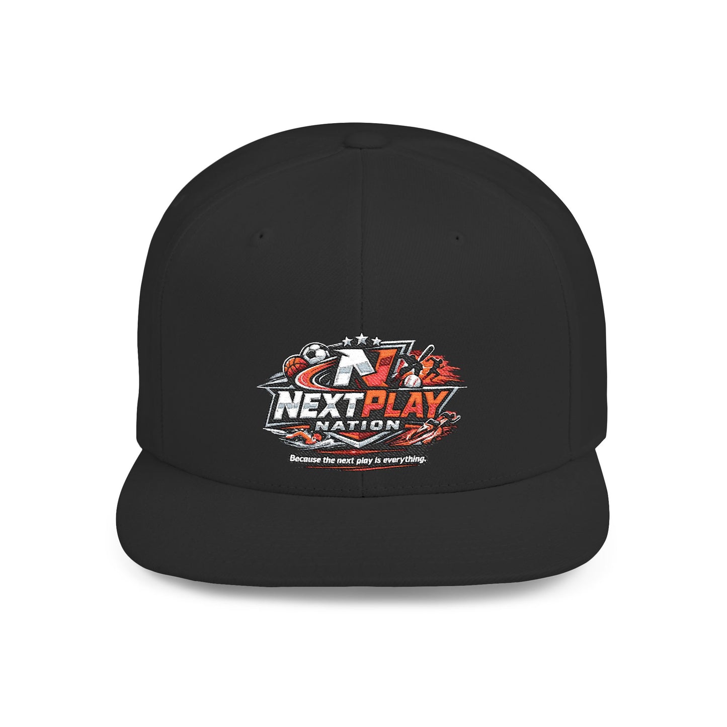 Snapback Hat — 'Next Play Nation' Flat-Bill Baseball Cap (Streetwear Gaming Logo)