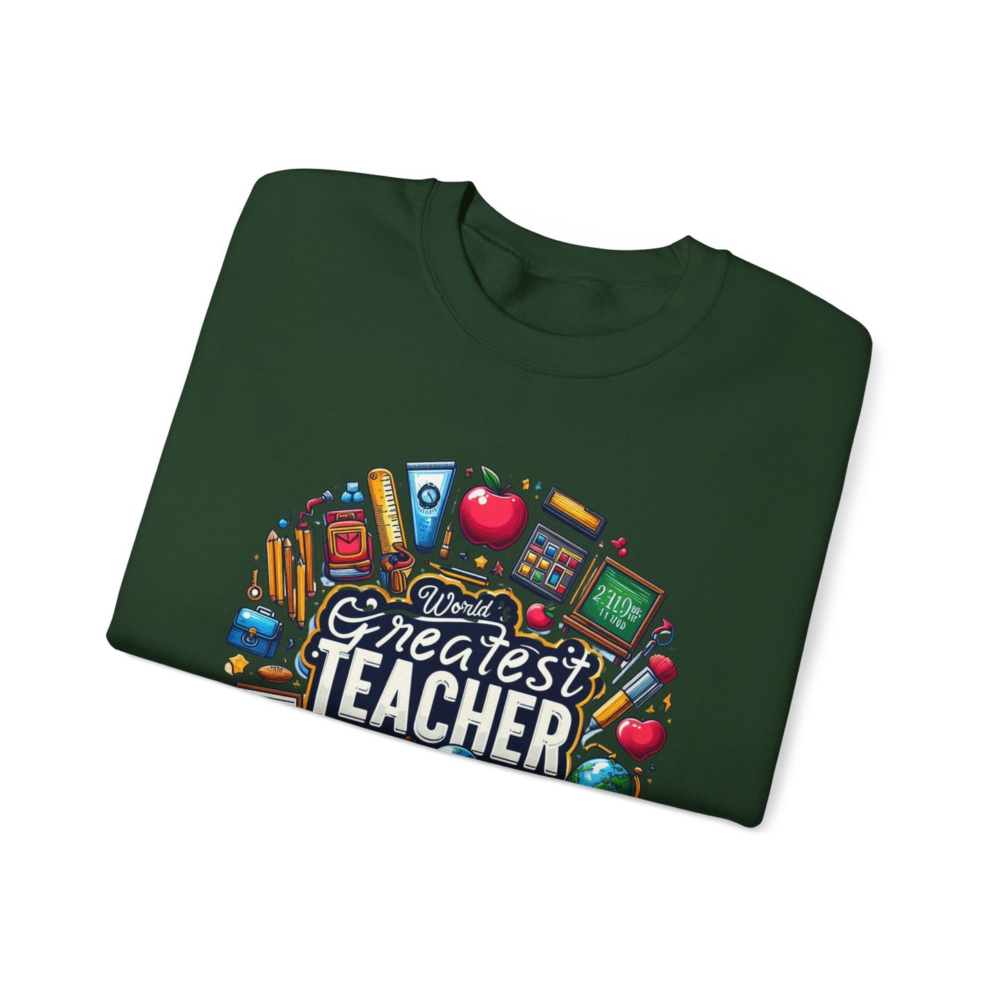 World's Greatest Teacher - Unisex Heavy Blend™ Crewneck Sweatshirt (G2)