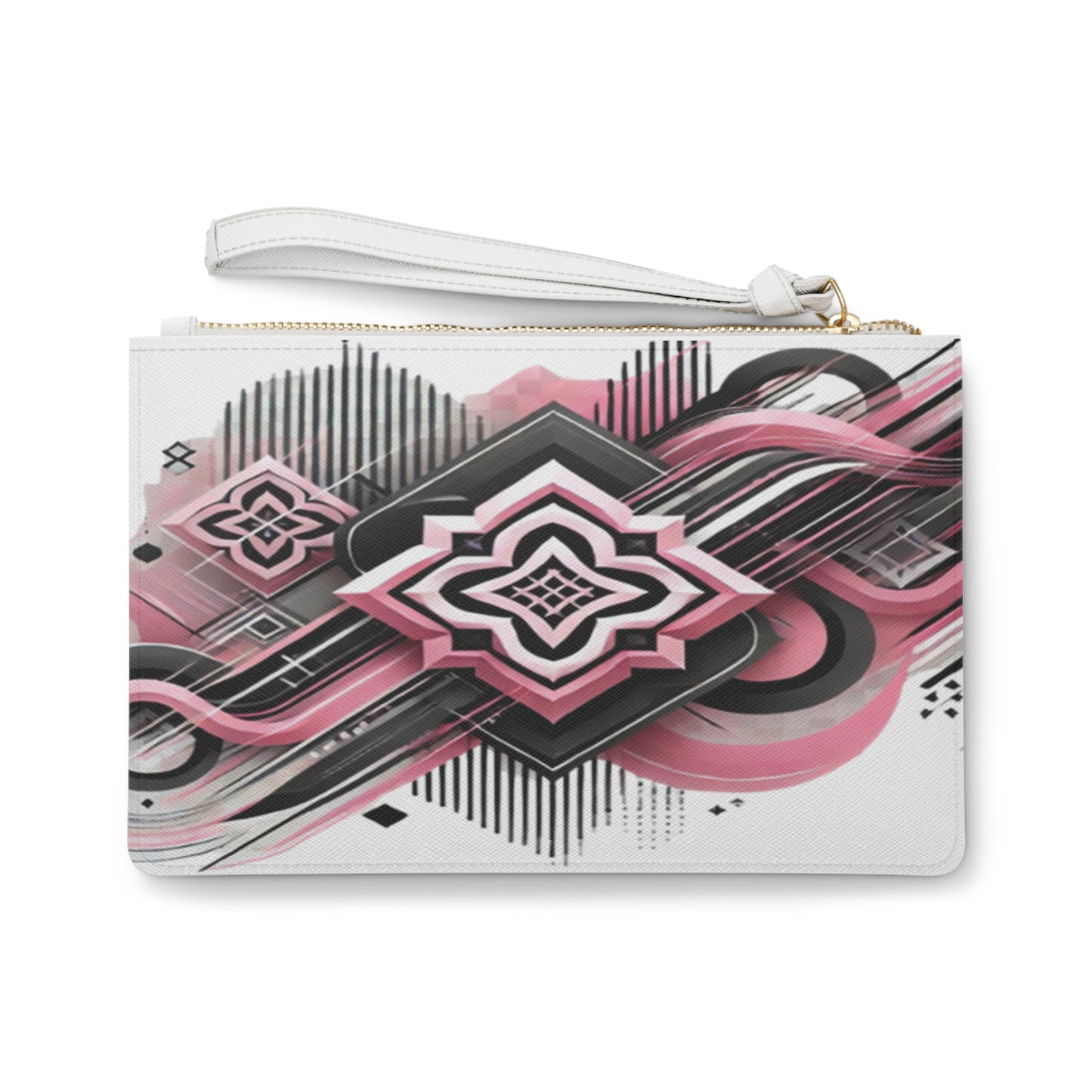 Pink Quatrefoil Clutch Bag