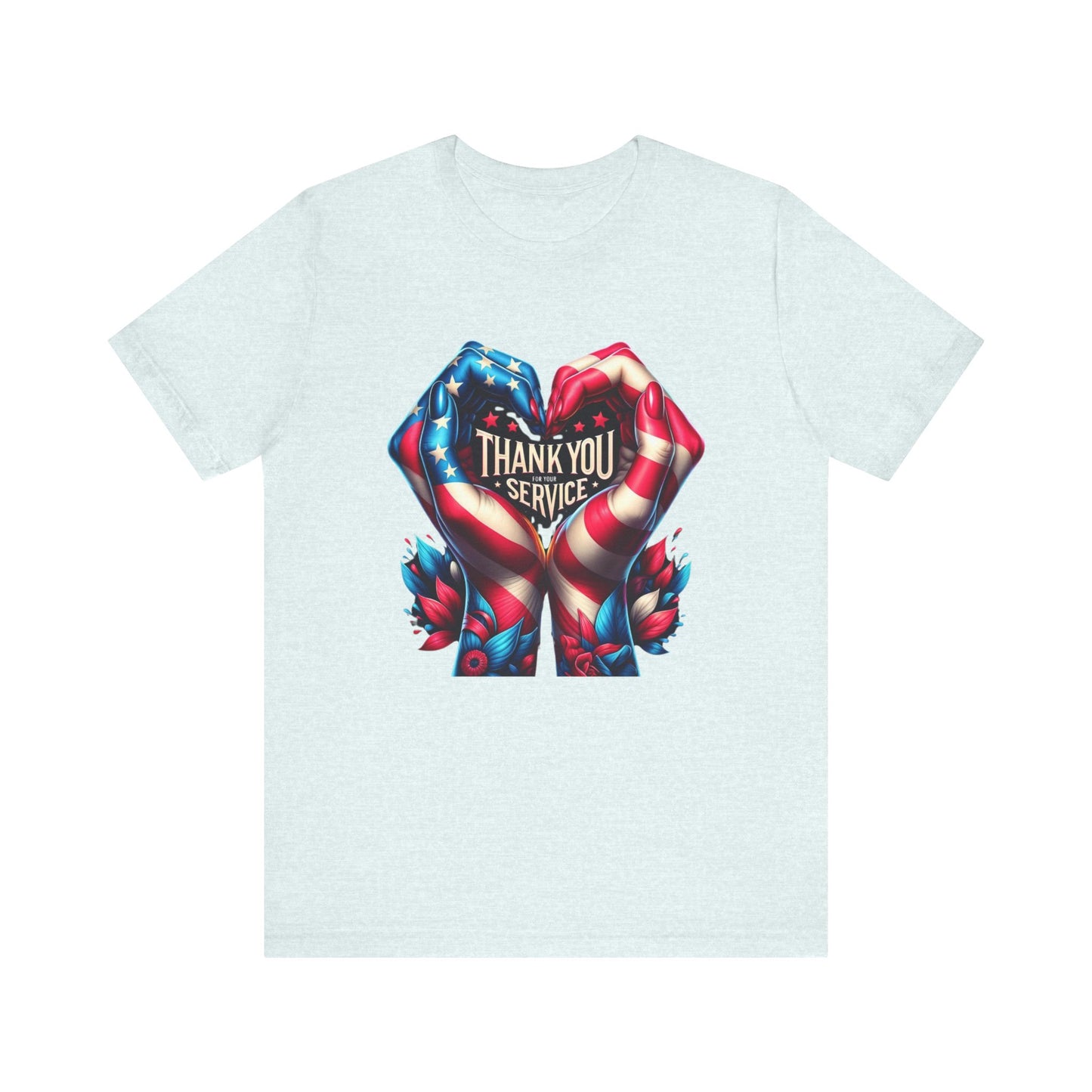 "Thank You For Your Service" - Both Sides Printed - Short Sleeve Tee