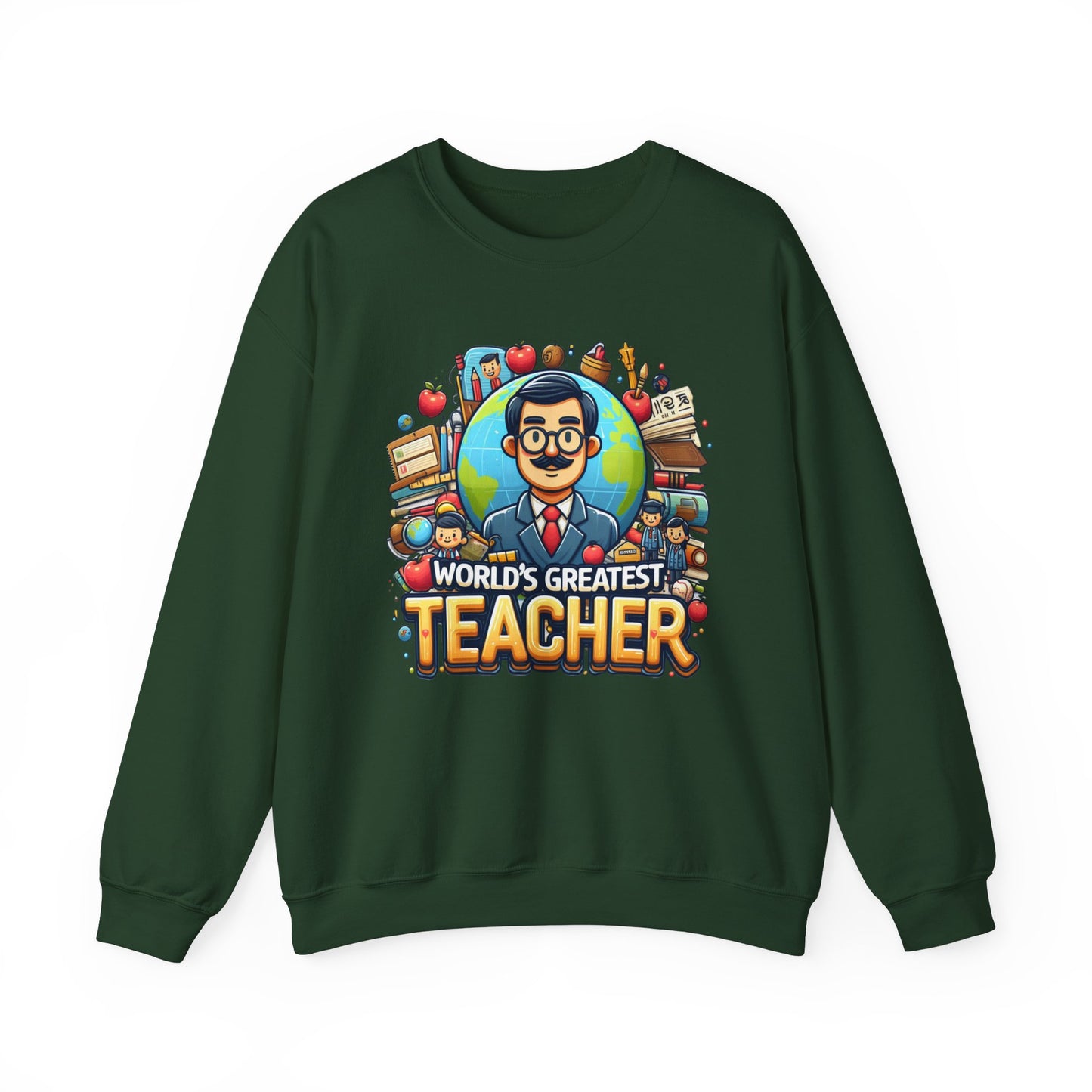 World's Greatest Teacher - Unisex Heavy Blend™ Crewneck Sweatshirt (G1)