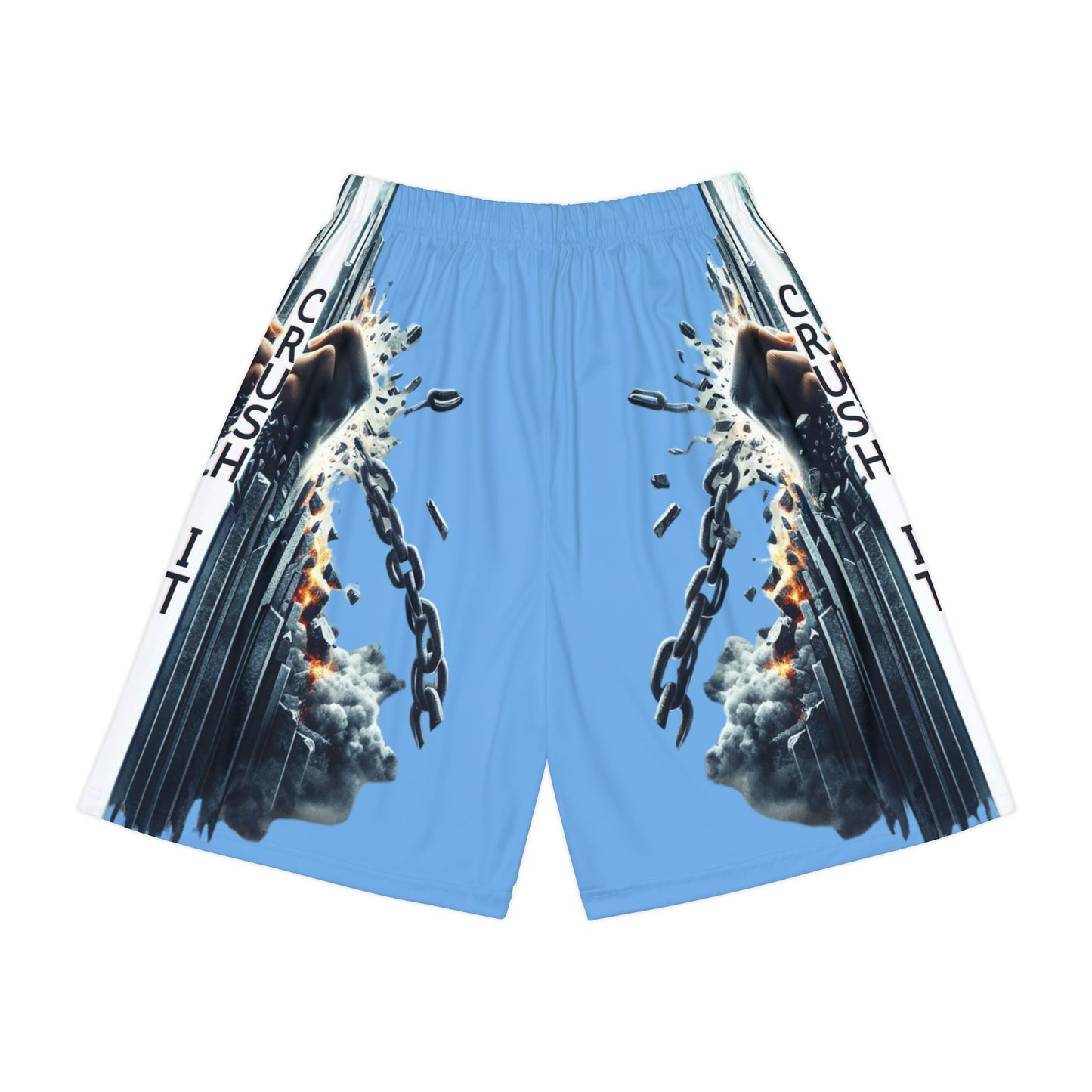 CRUSH IT! - Men’s Sports Shorts - Light Blue
