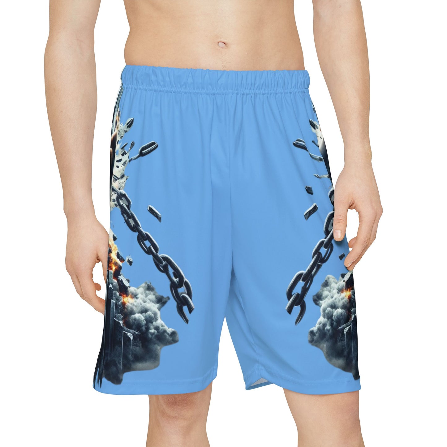CRUSH IT! - Men’s Sports Shorts - Light Blue
