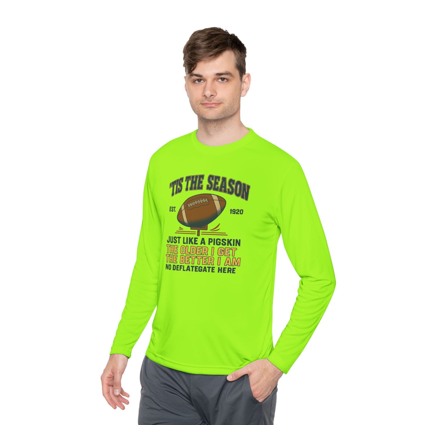 'TIS THE SEASON, Festive Long Sleeve Tee for Football Lovers, Perfect Gift for Sports Dads