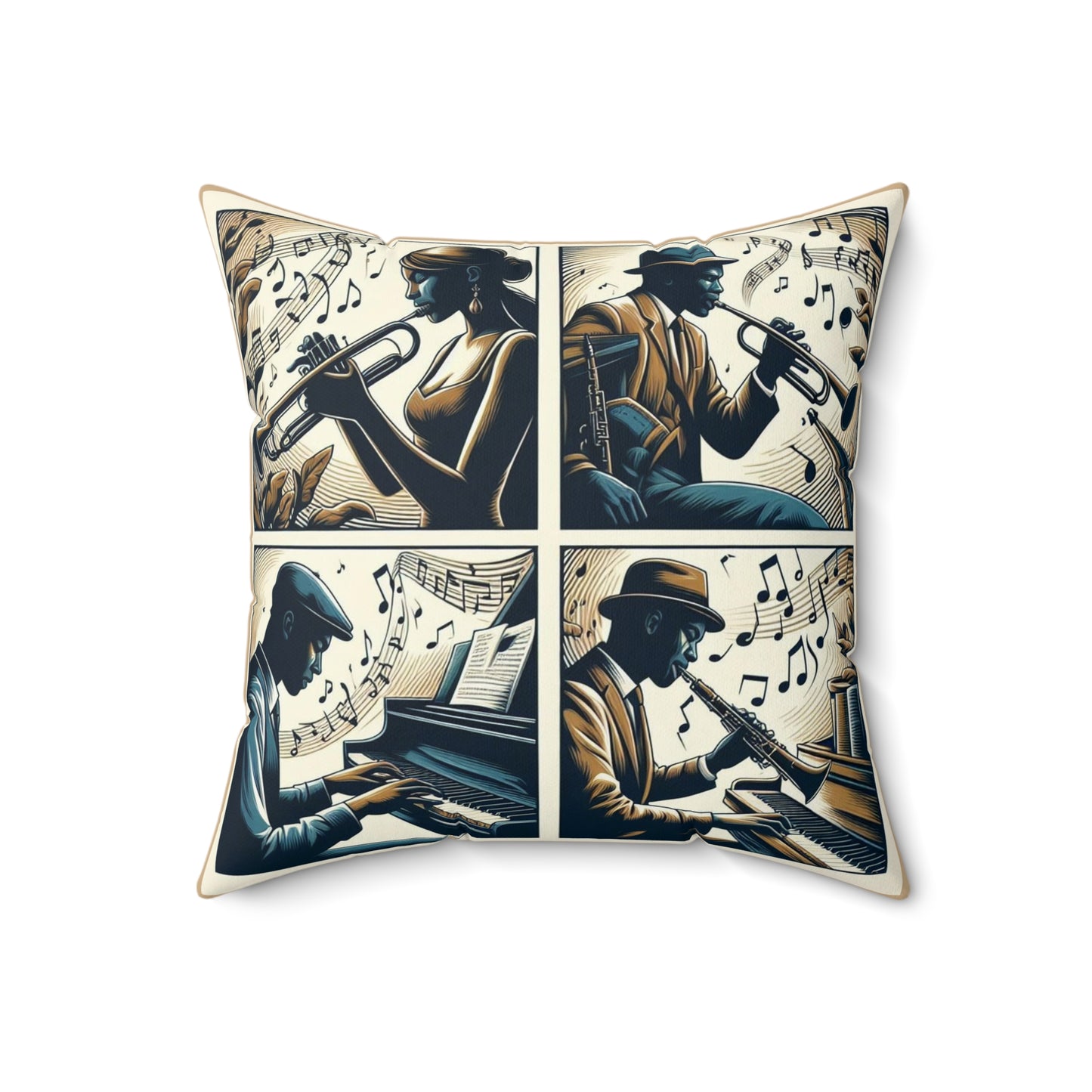 Jazz Is Life" - 2 Sided Print - Album Center Pillow